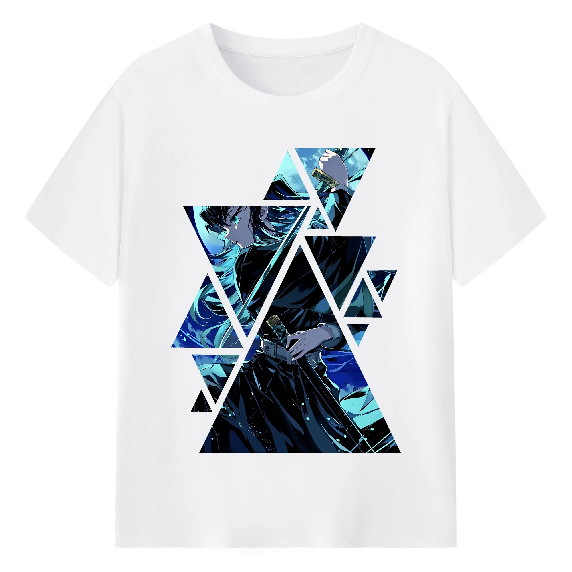 鬼滅の刃 グッズ,時透 無一郎 - 綿100％ 半袖Tシャツ ・ フロントプリント ・ 快適 通気性 ・ 日常使い 散歩 スポーツ用