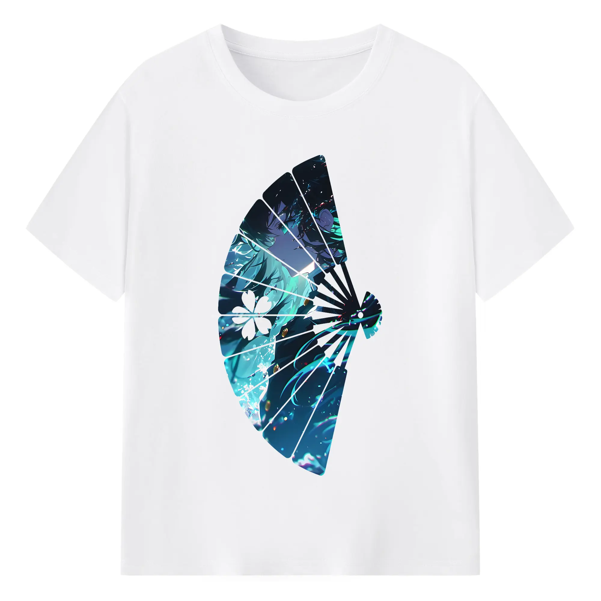 鬼滅の刃 グッズ,時透 無一郎 - 綿100％ 半袖Tシャツ ・ フロントプリント ・ 快適 通気性 ・ 日常使い 散歩 スポーツ用