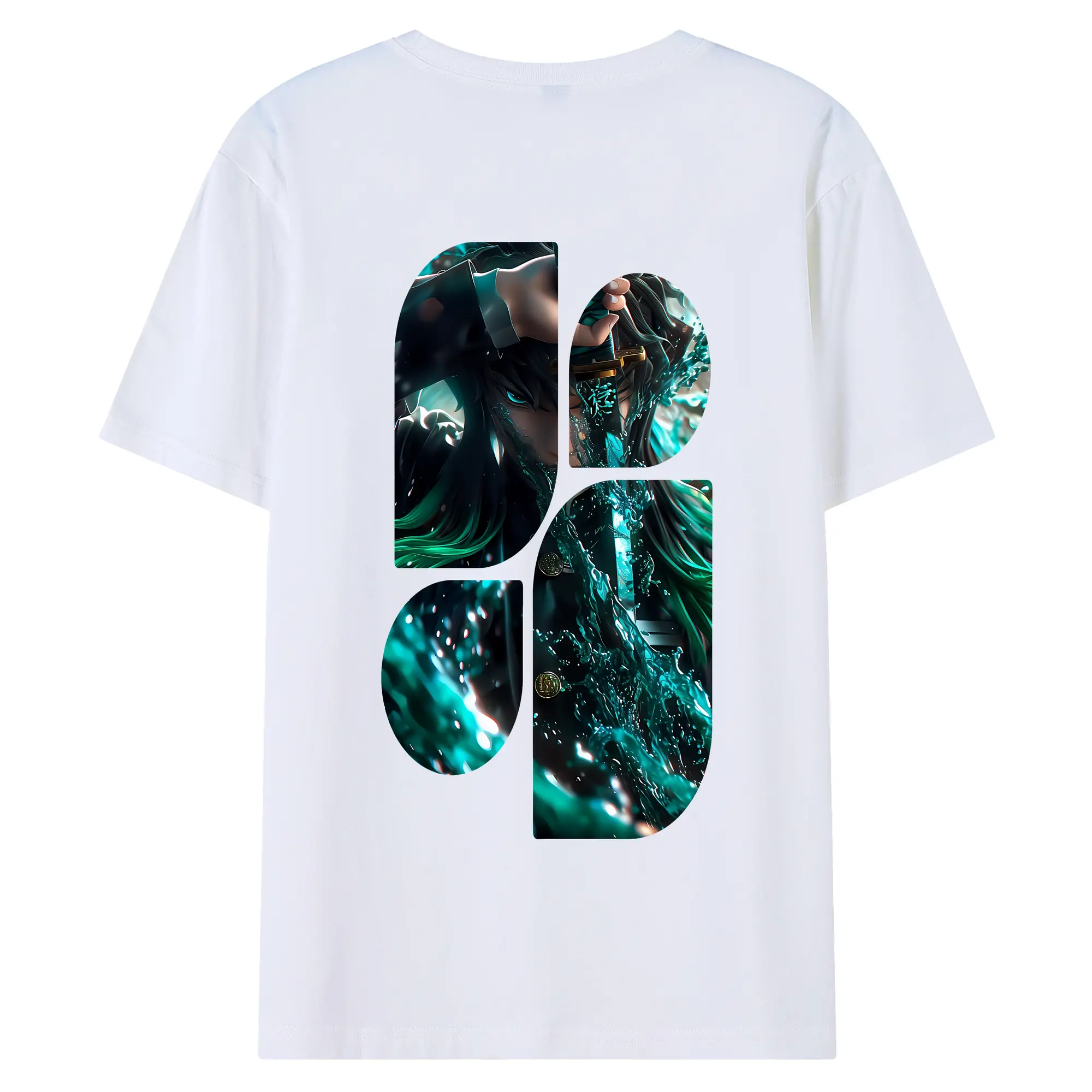 鬼滅の刃 グッズ,時透 無一郎 - 綿100％ 半袖Tシャツ ・ バックプリント ・ 快適 通気性 ・ 日常使い 散歩 スポーツ用