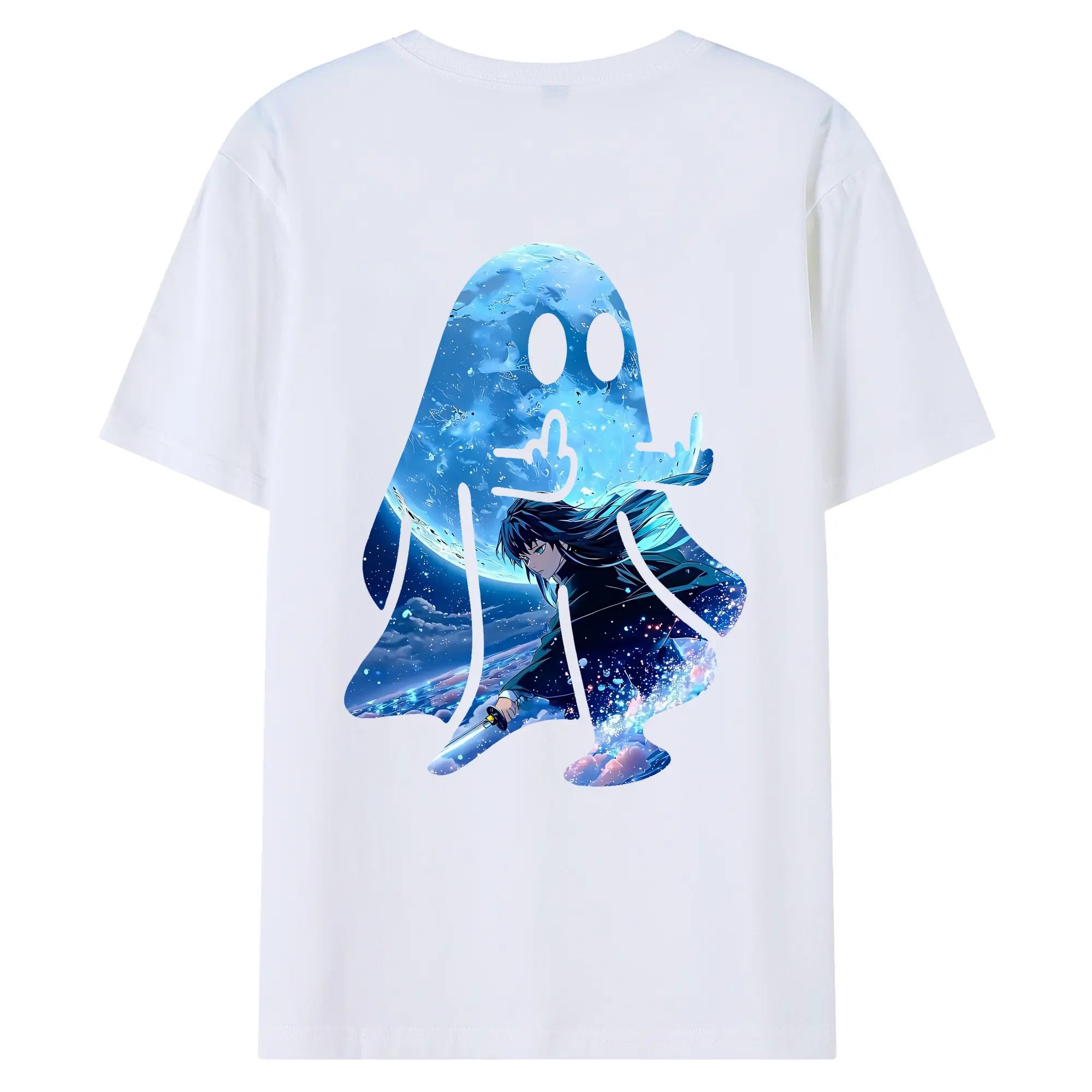 鬼滅の刃 グッズ,時透 無一郎 - 綿100％ 半袖Tシャツ ・ バックプリント ・ 快適 通気性 ・ 日常使い 散歩 スポーツ用