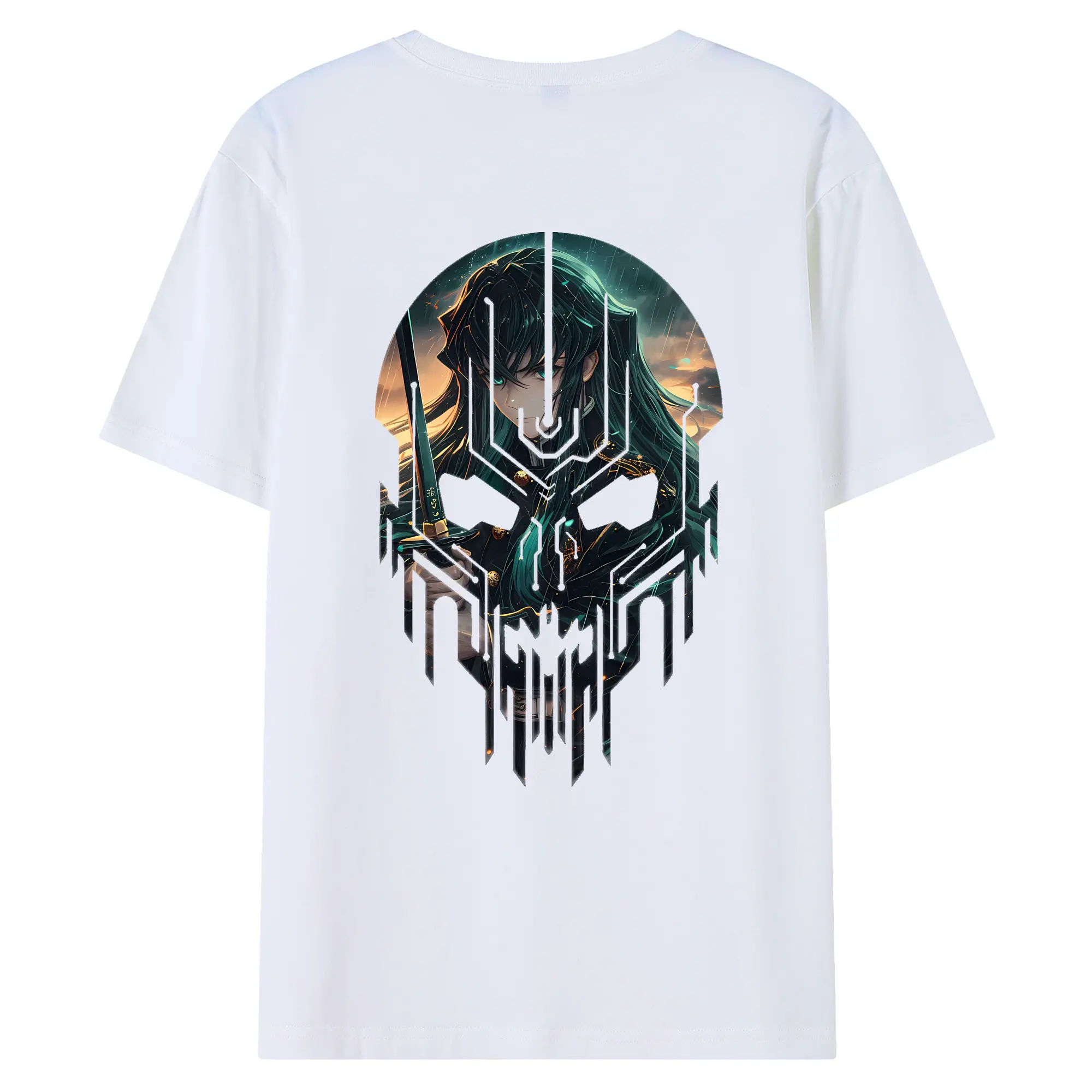 鬼滅の刃 グッズ,時透 無一郎 - 綿100％ 半袖Tシャツ ・ バックプリント ・ 快適 通気性 ・ 日常使い 散歩 スポーツ用