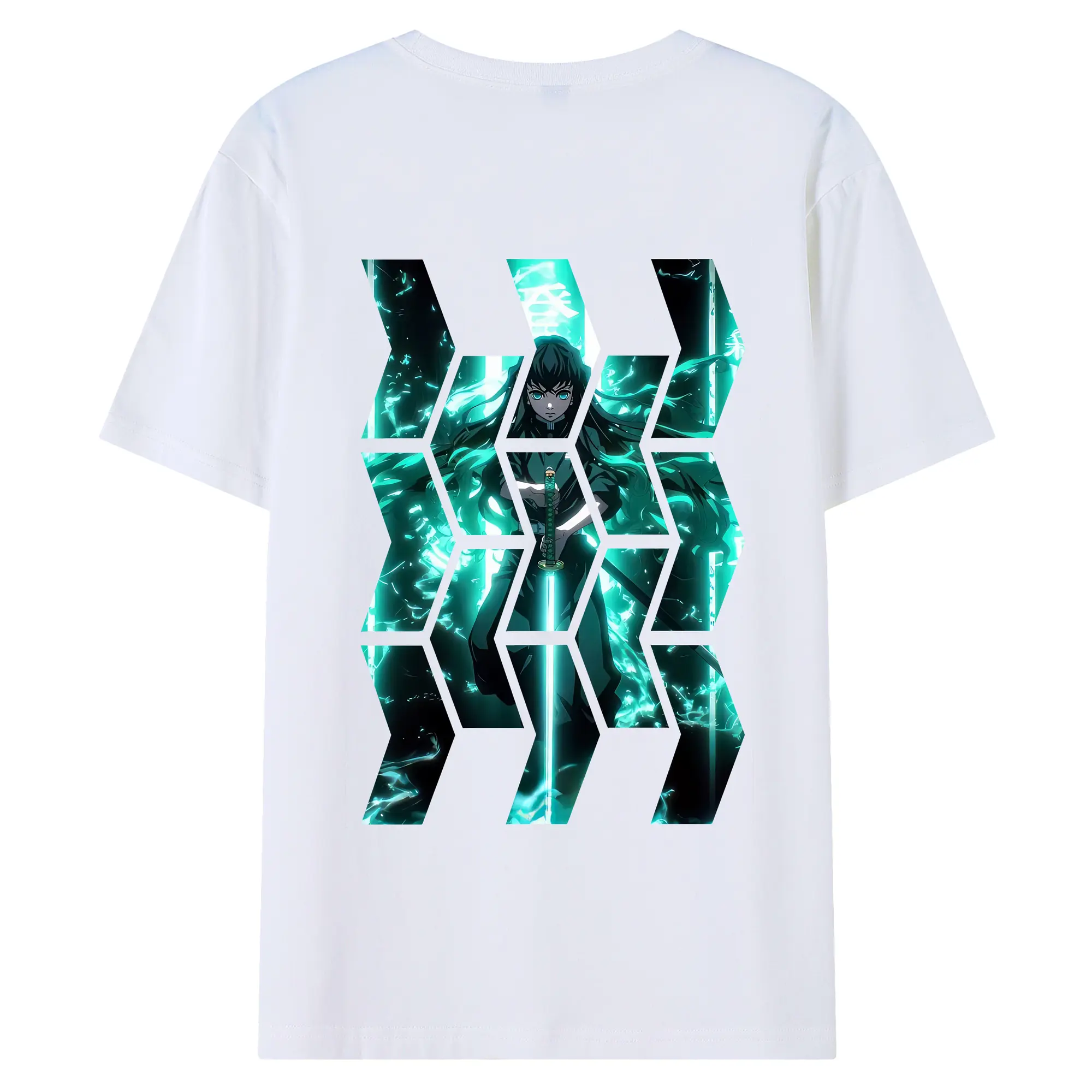 鬼滅の刃 グッズ,時透 無一郎 - 綿100％ 半袖Tシャツ ・ バックプリント ・ 快適 通気性 ・ 日常使い 散歩 スポーツ用