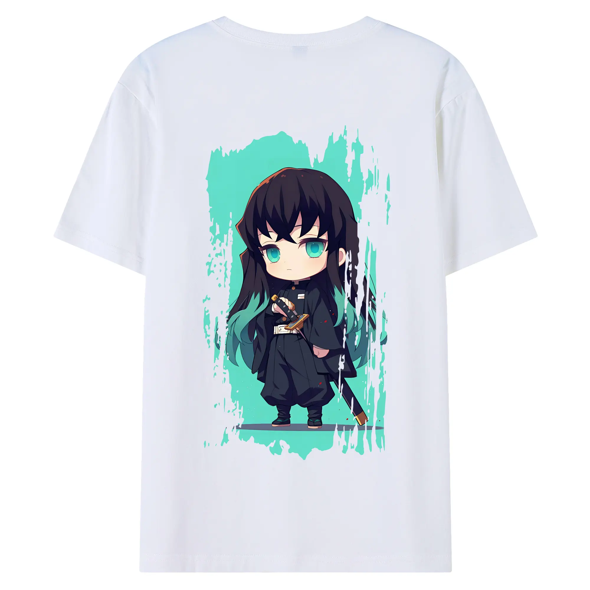 鬼滅の刃 グッズ,時透 無一郎 - 綿100％ 半袖Tシャツ ・ バックプリント ・ 快適 通気性 ・ 日常使い 散歩 スポーツ用