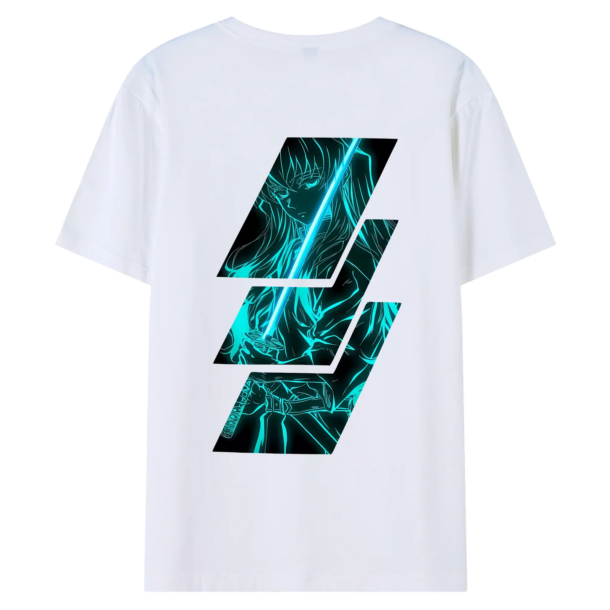 鬼滅の刃 グッズ,時透 無一郎 - 綿100％ 半袖Tシャツ ・ バックプリント ・ 快適 通気性 ・ 日常使い 散歩 スポーツ用