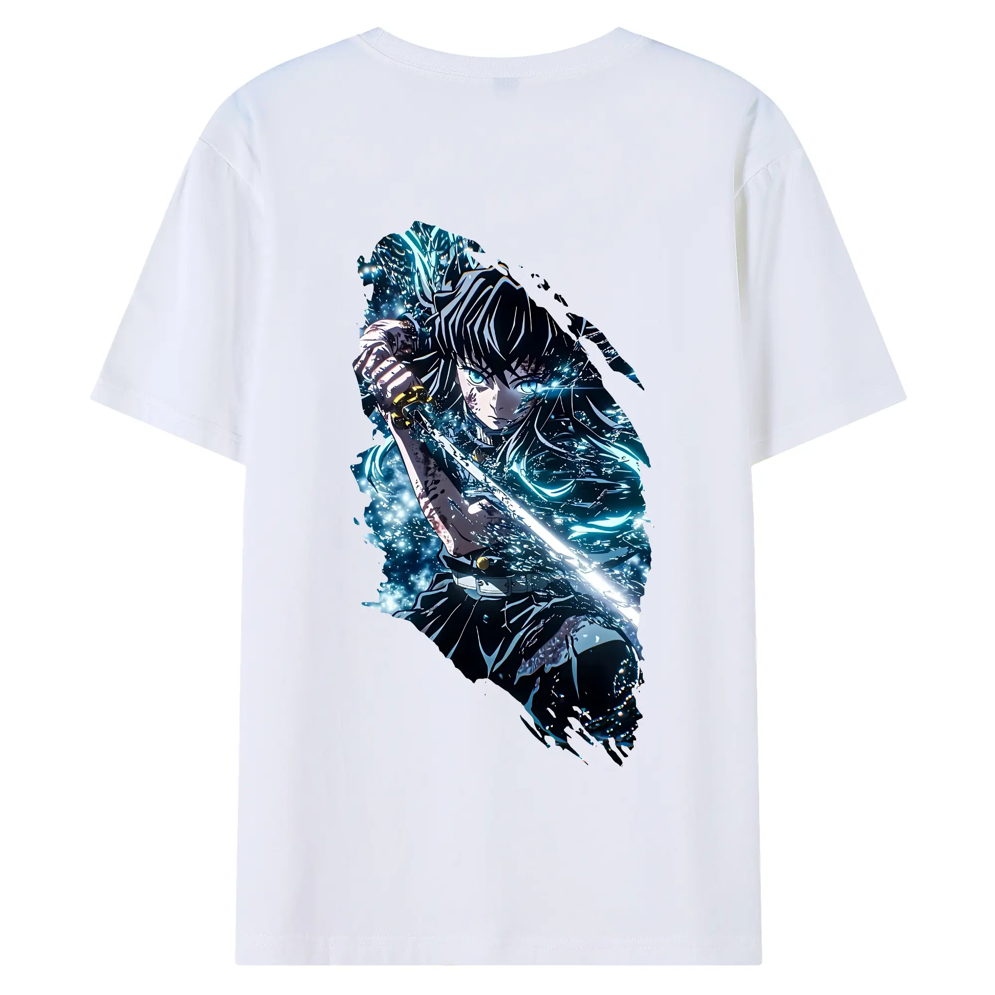 鬼滅の刃 グッズ,時透 無一郎 - 綿100％ 半袖Tシャツ ・ バックプリント ・ 快適 通気性 ・ 日常使い 散歩 スポーツ用