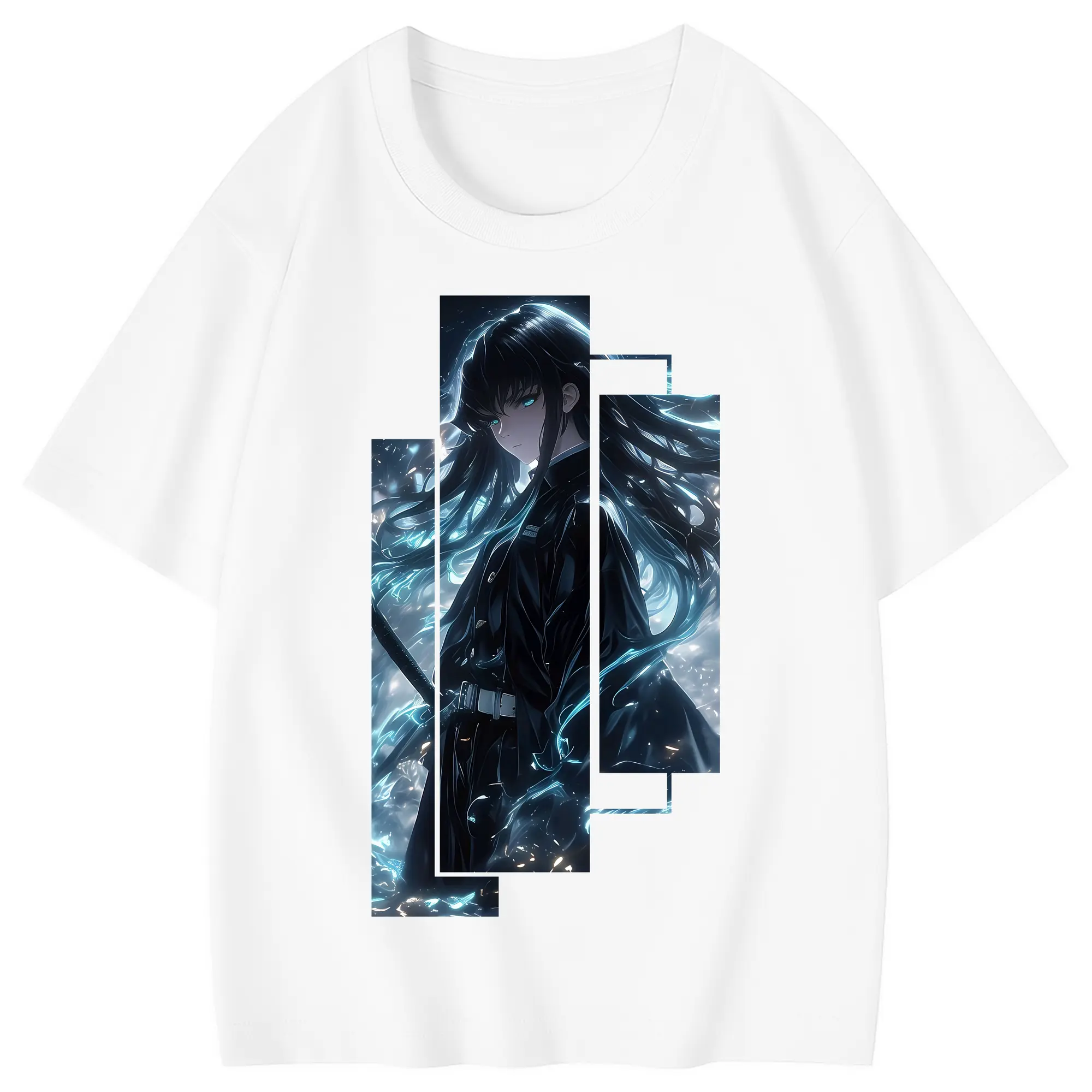 鬼滅の刃 グッズ,時透 無一郎 - 綿100％ キッズTシャツ ・ フロントプリント ・ 快適 通気性 ・ スポーツ カジュアル 散歩用