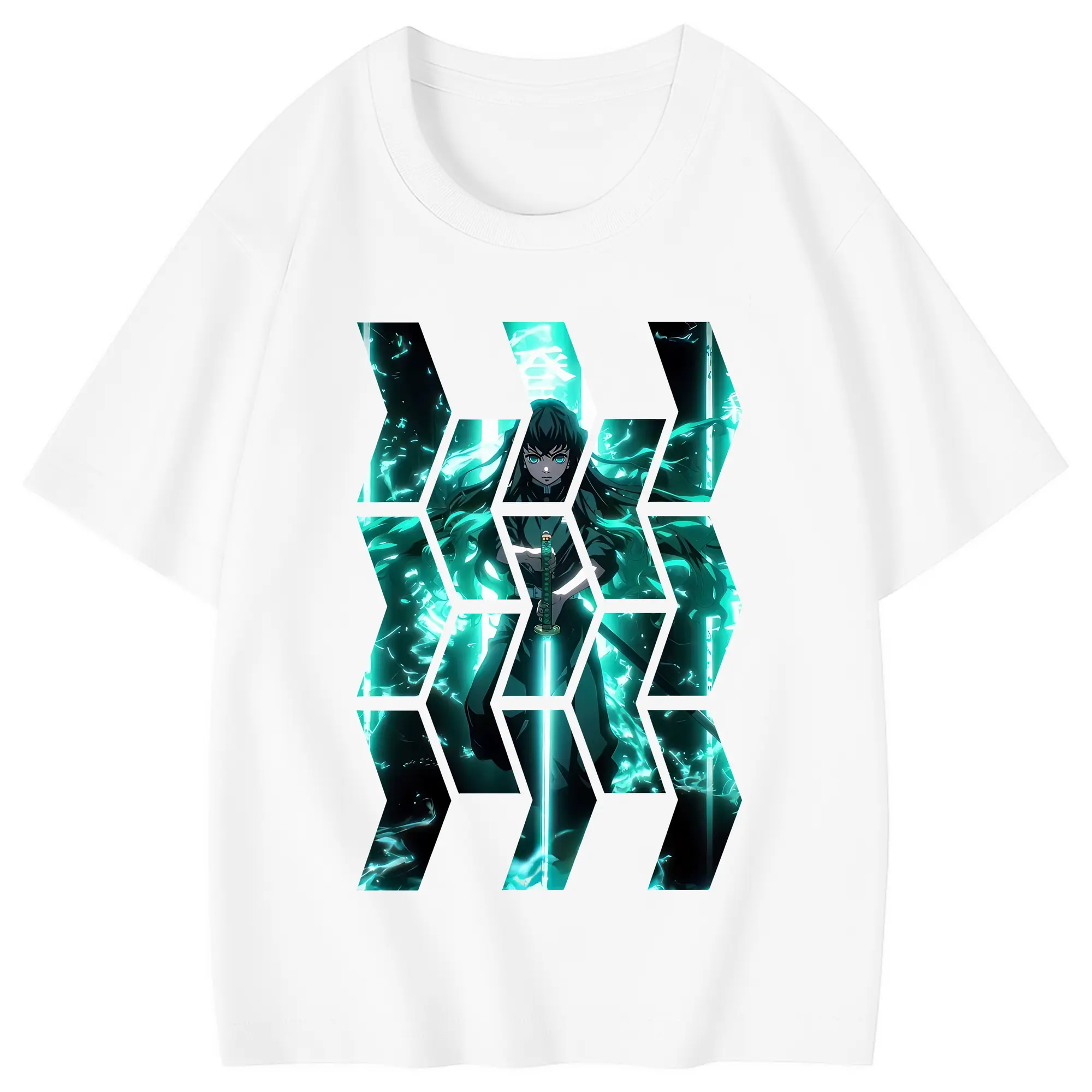 鬼滅の刃 グッズ,時透 無一郎 - 綿100％ キッズTシャツ ・ フロントプリント ・ 快適 通気性 ・ スポーツ カジュアル 散歩用