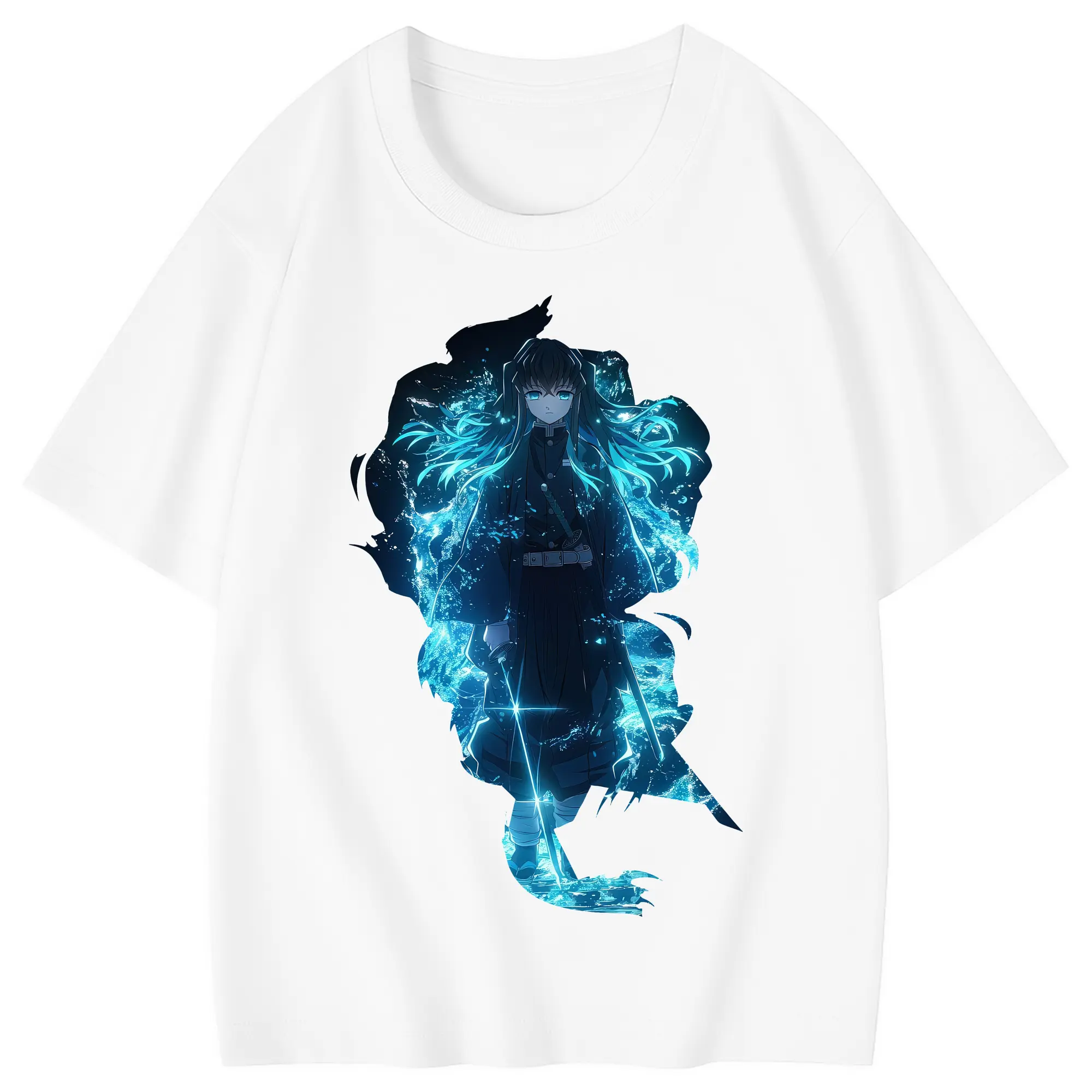 鬼滅の刃 グッズ,時透 無一郎 - 綿100％ キッズTシャツ ・ フロントプリント ・ 快適 通気性 ・ スポーツ カジュアル 散歩用