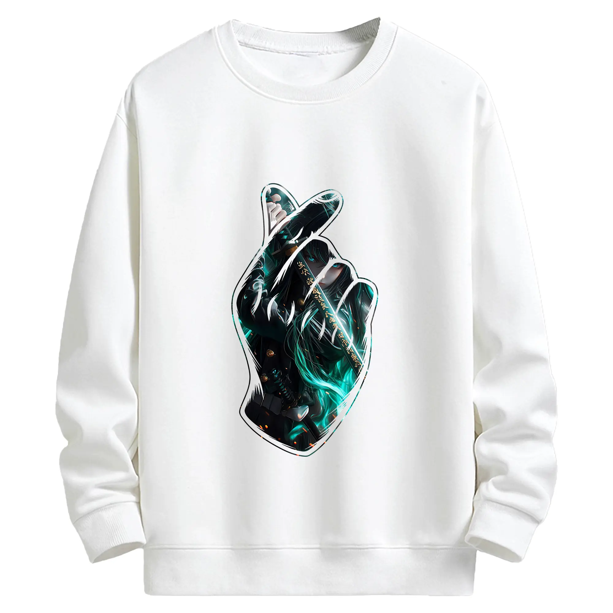 鬼滅の刃 グッズ,時透 無一郎 - 高品質 クルーネック スウェット ・ コットン59％ ポリエステル41％ ・ ユニセックス 長袖 トレーナー ・ カジュアル デイリー スポーツ 散歩用