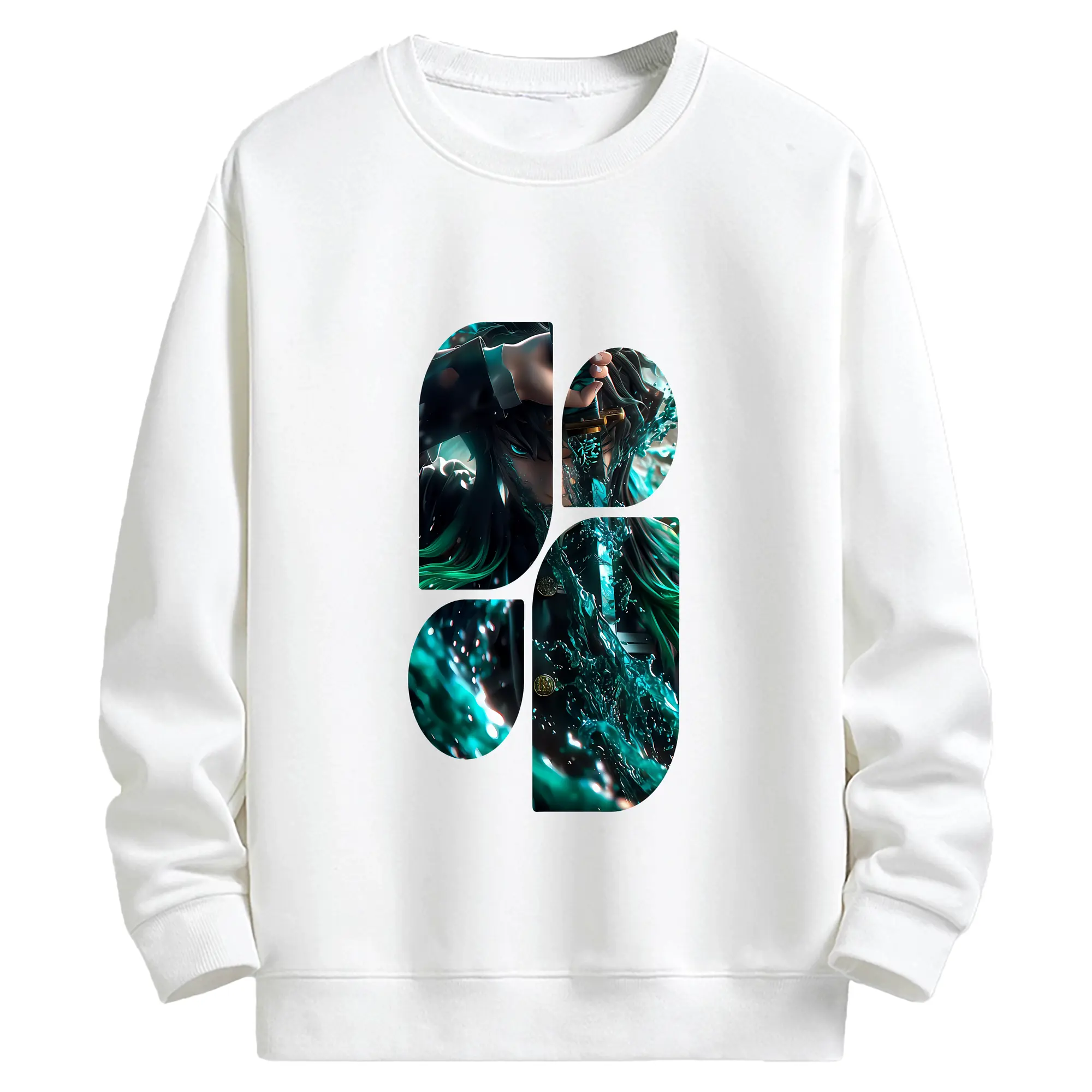 鬼滅の刃 グッズ,時透 無一郎 - 高品質 クルーネック スウェット ・ コットン59％ ポリエステル41％ ・ ユニセックス 長袖 トレーナー ・ カジュアル デイリー スポーツ 散歩用