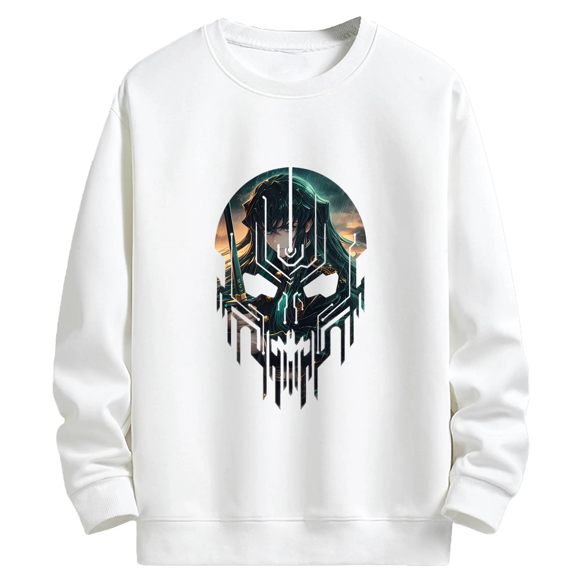 鬼滅の刃 グッズ,時透 無一郎 - 高品質 クルーネック スウェット ・ コットン59％ ポリエステル41％ ・ ユニセックス 長袖 トレーナー ・ カジュアル デイリー スポーツ 散歩用