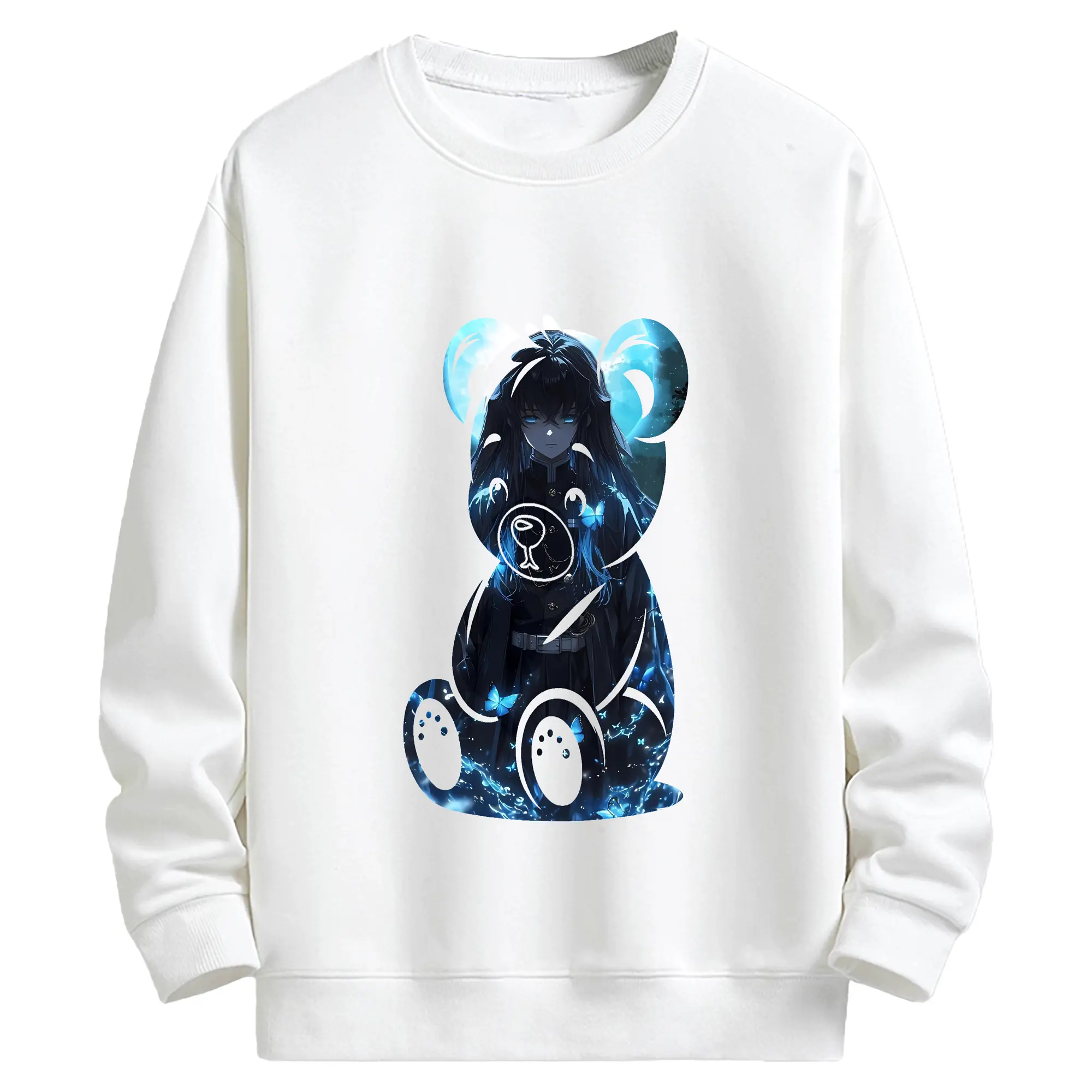 鬼滅の刃 グッズ,時透 無一郎 - 高品質 クルーネック スウェット ・ コットン59％ ポリエステル41％ ・ ユニセックス 長袖 トレーナー ・ カジュアル デイリー スポーツ 散歩用