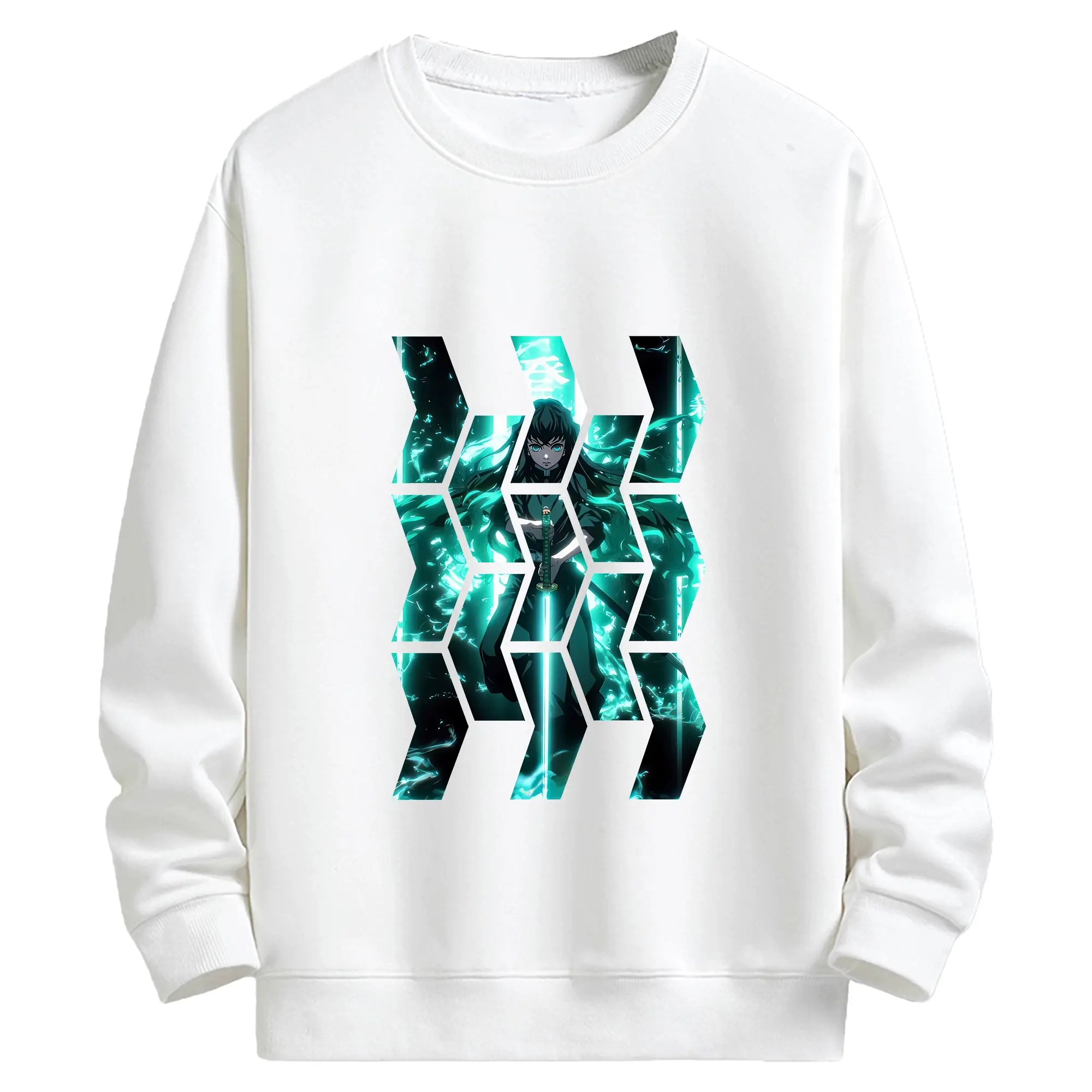 鬼滅の刃 グッズ,時透 無一郎 - 高品質 クルーネック スウェット ・ コットン59％ ポリエステル41％ ・ ユニセックス 長袖 トレーナー ・ カジュアル デイリー スポーツ 散歩用