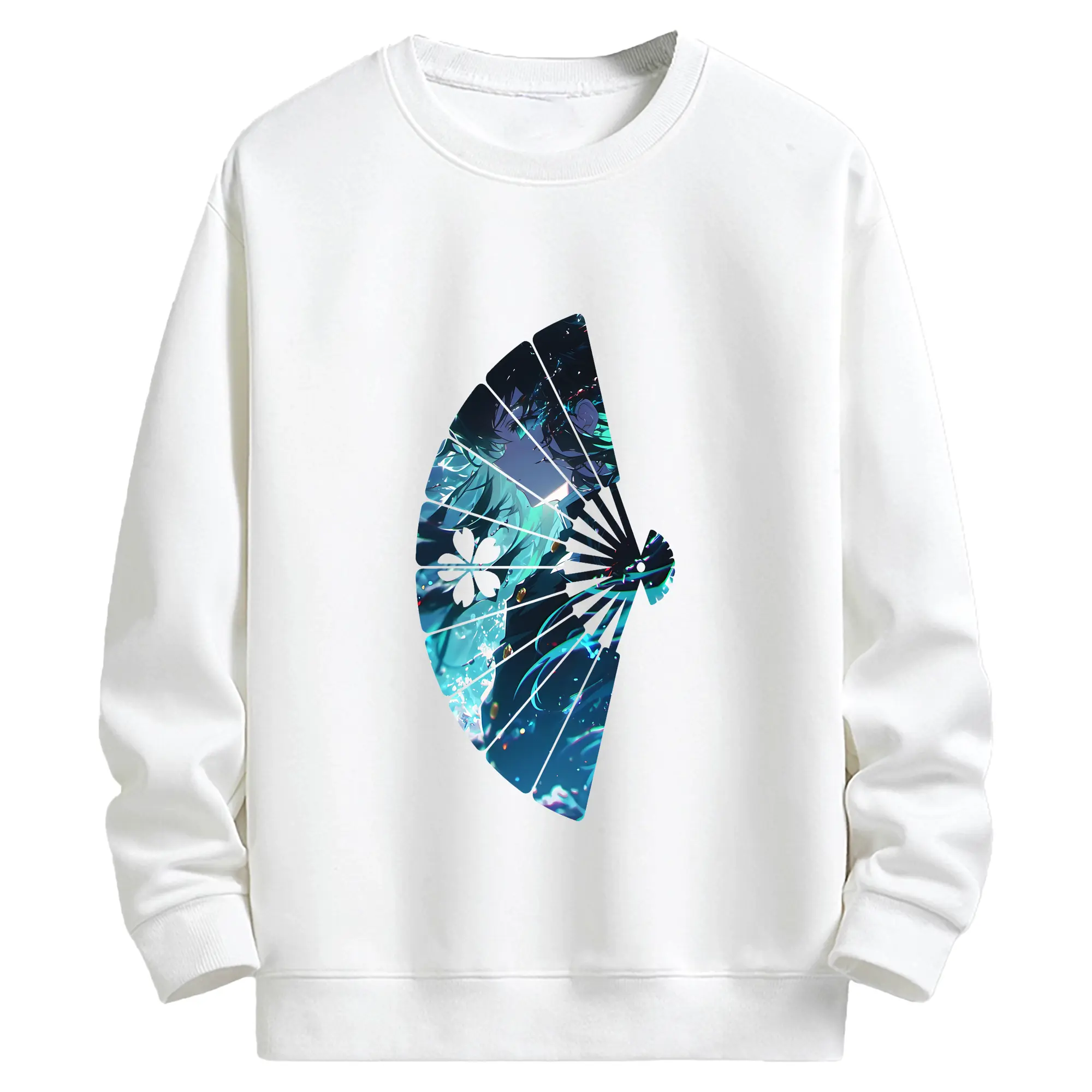 鬼滅の刃 グッズ,時透 無一郎 - 高品質 クルーネック スウェット ・ コットン59％ ポリエステル41％ ・ ユニセックス 長袖 トレーナー ・ カジュアル デイリー スポーツ 散歩用