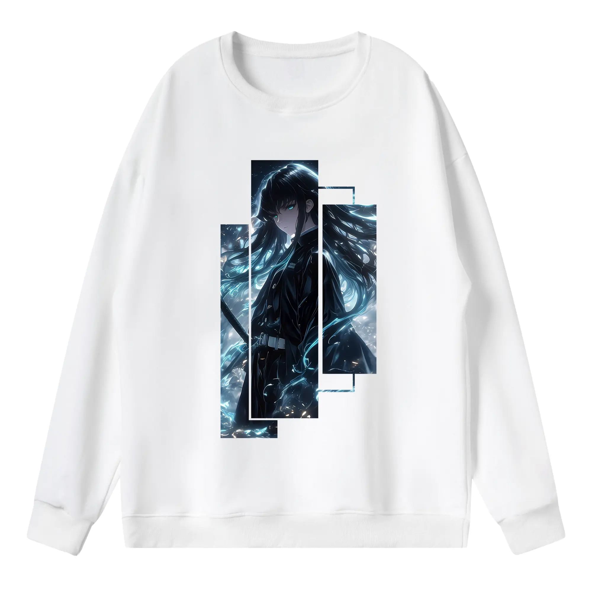 鬼滅の刃 グッズ,時透 無一郎 - 薄手 クルーネック スウェット 裏毛260g · ポリエステル 春秋向け カジュアル 男女兼用 · トレーナー デイリー スポーツ 散歩に最適