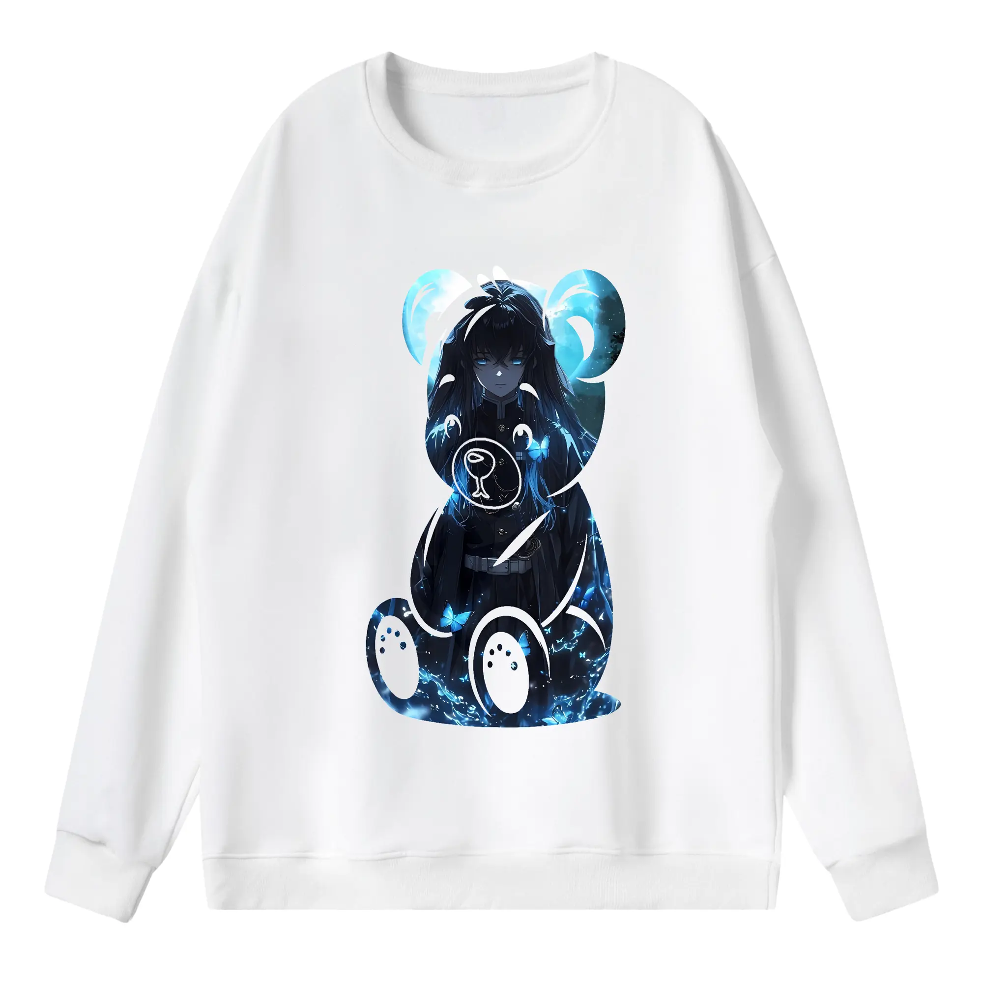 鬼滅の刃 グッズ,時透 無一郎 - 薄手 クルーネック スウェット 裏毛260g · ポリエステル 春秋向け カジュアル 男女兼用 · トレーナー デイリー スポーツ 散歩に最適