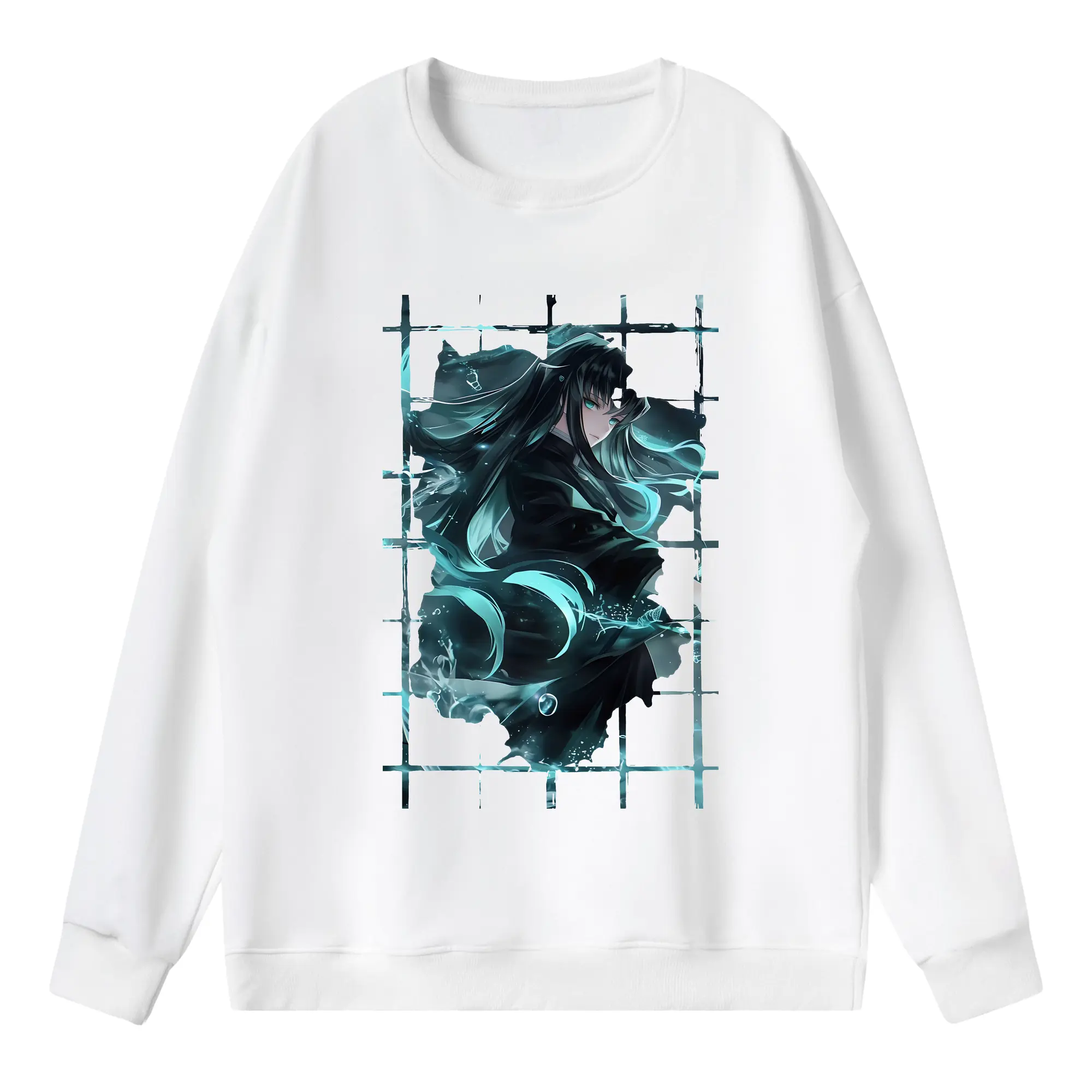 鬼滅の刃 グッズ,時透 無一郎 - 薄手 クルーネック スウェット 裏毛260g · ポリエステル 春秋向け カジュアル 男女兼用 · トレーナー デイリー スポーツ 散歩に最適