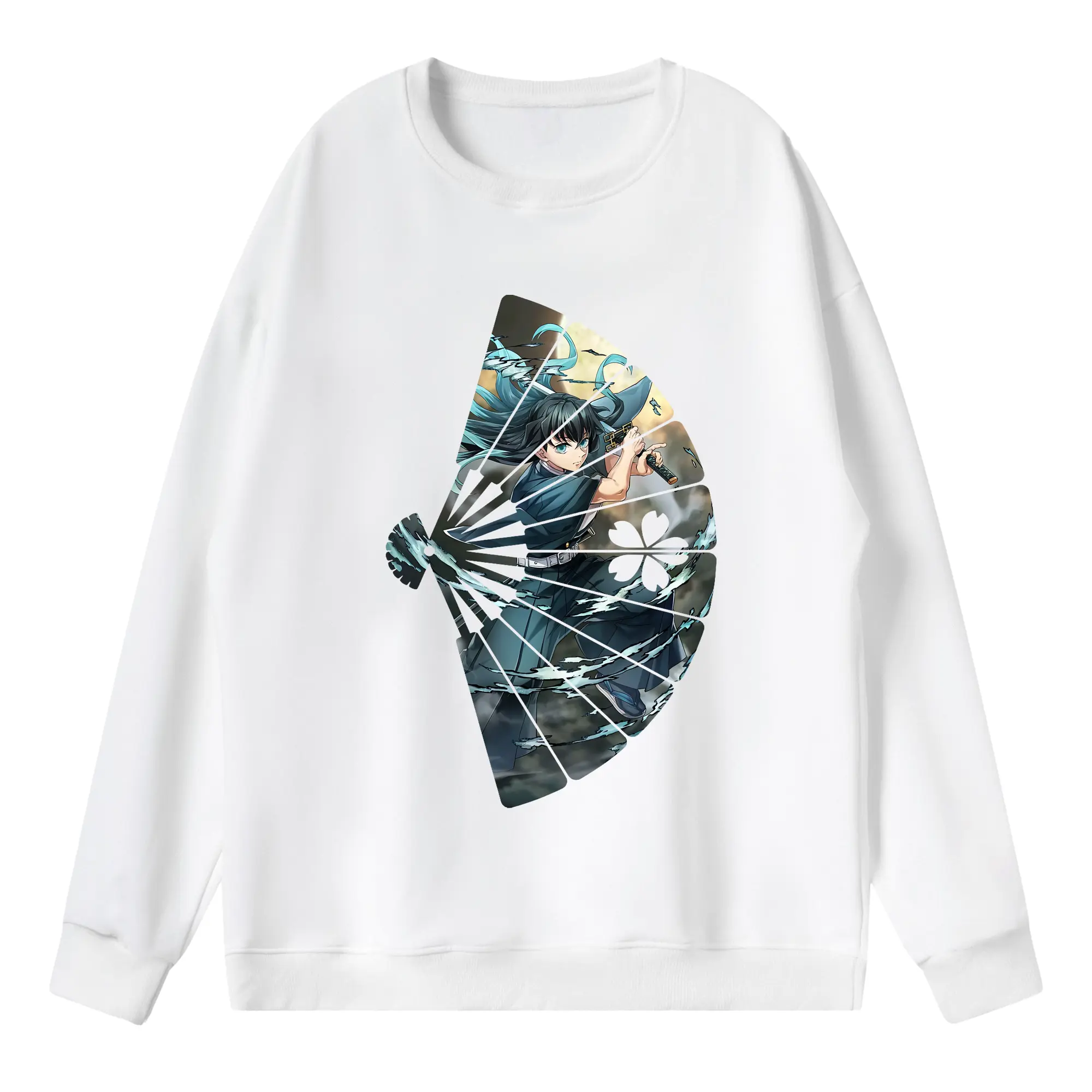 鬼滅の刃 グッズ,時透 無一郎 - 薄手 クルーネック スウェット 裏毛260g · ポリエステル 春秋向け カジュアル 男女兼用 · トレーナー デイリー スポーツ 散歩に最適