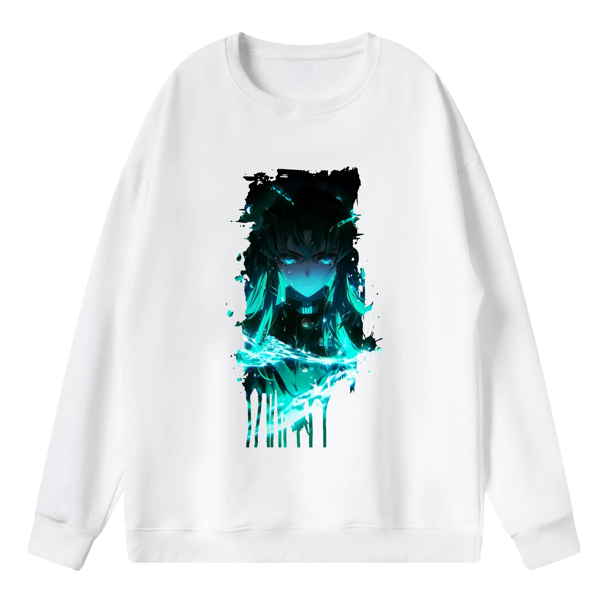 鬼滅の刃 グッズ,時透 無一郎 - 薄手 クルーネック スウェット 裏毛260g · ポリエステル 春秋向け カジュアル 男女兼用 · トレーナー デイリー スポーツ 散歩に最適