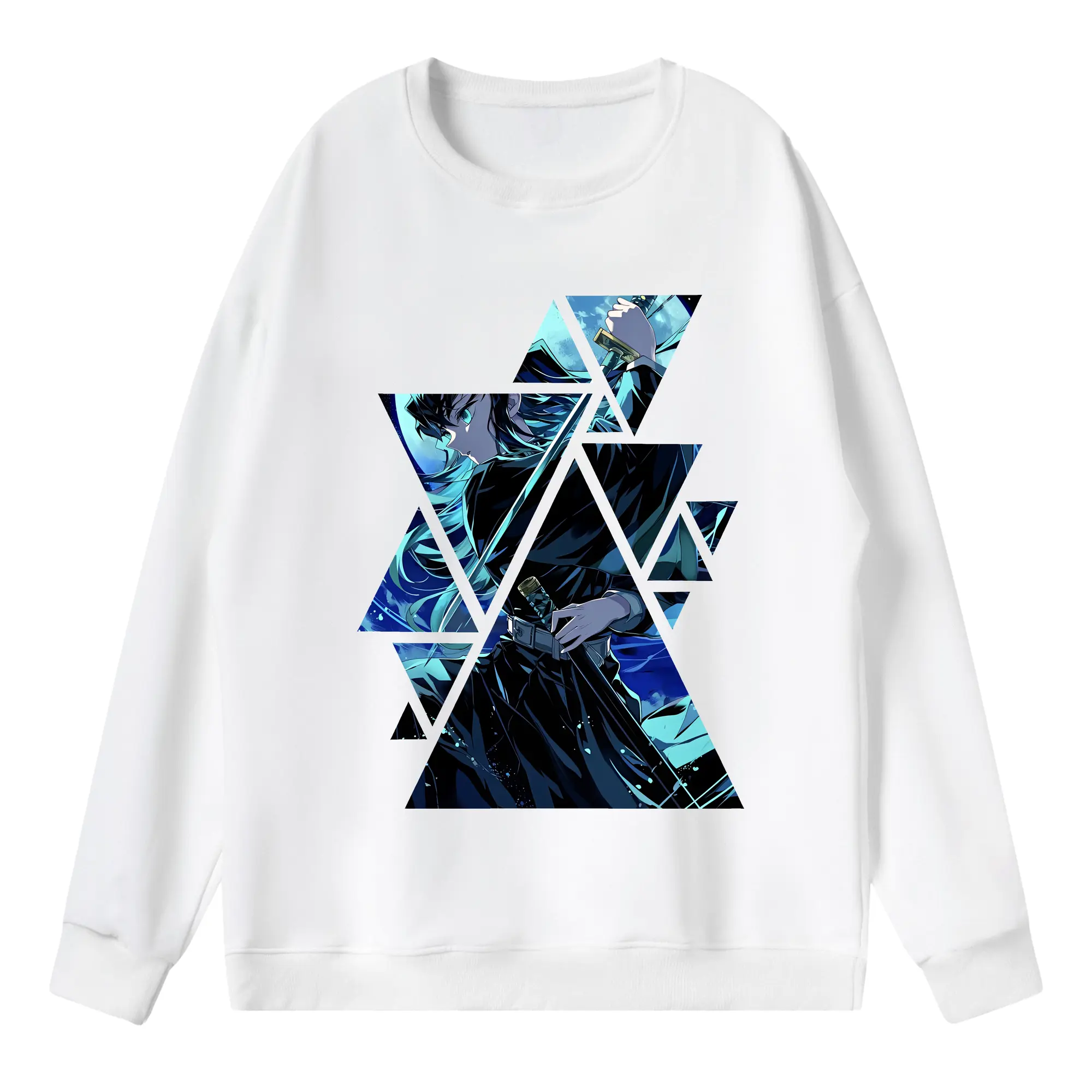 鬼滅の刃 グッズ,時透 無一郎 - 薄手 クルーネック スウェット 裏毛260g · ポリエステル 春秋向け カジュアル 男女兼用 · トレーナー デイリー スポーツ 散歩に最適