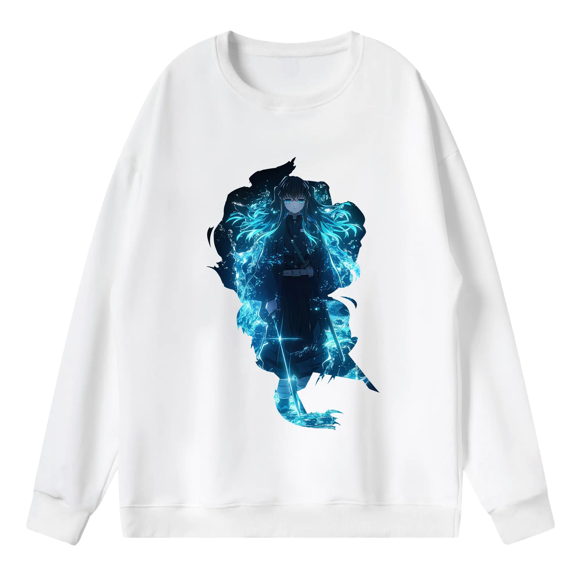 鬼滅の刃 グッズ,時透 無一郎 - 薄手 クルーネック スウェット 裏毛260g · ポリエステル 春秋向け カジュアル 男女兼用 · トレーナー デイリー スポーツ 散歩に最適