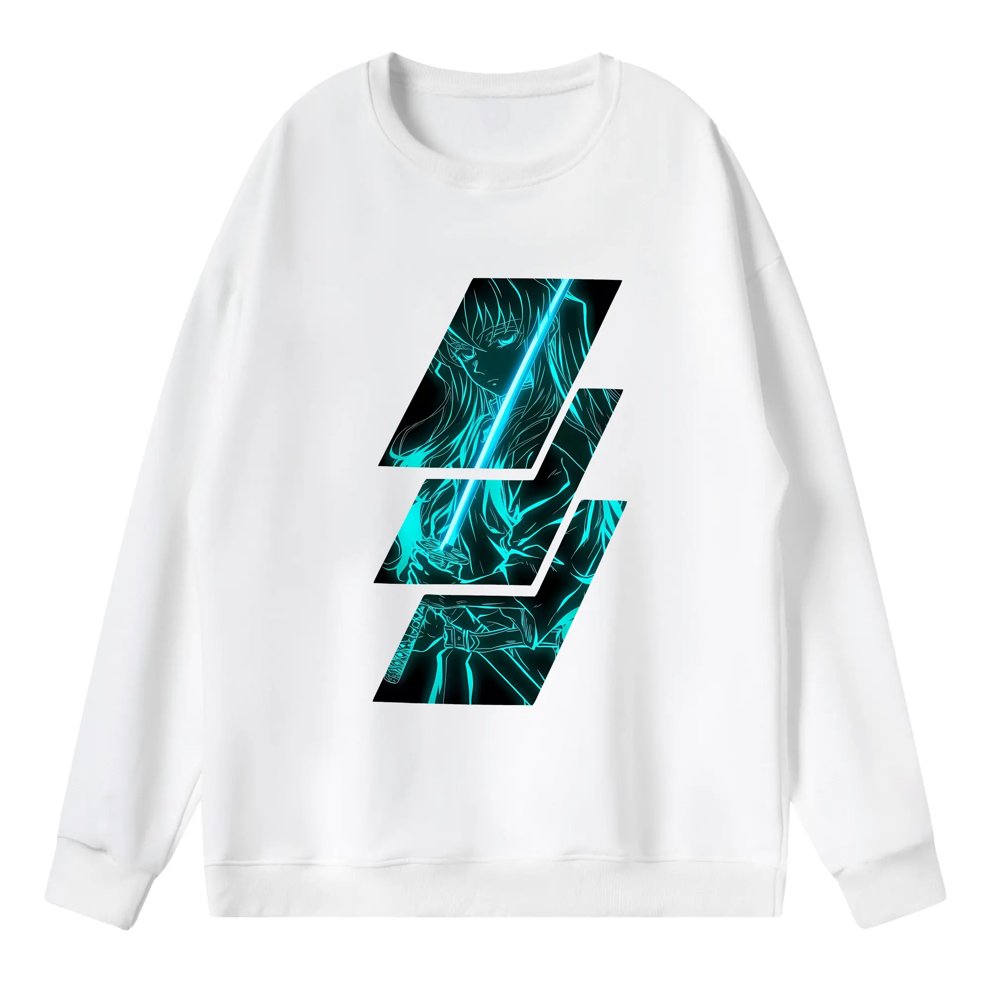 鬼滅の刃 グッズ,時透 無一郎 - 薄手 クルーネック スウェット 裏毛260g · ポリエステル 春秋向け カジュアル 男女兼用 · トレーナー デイリー スポーツ 散歩に最適