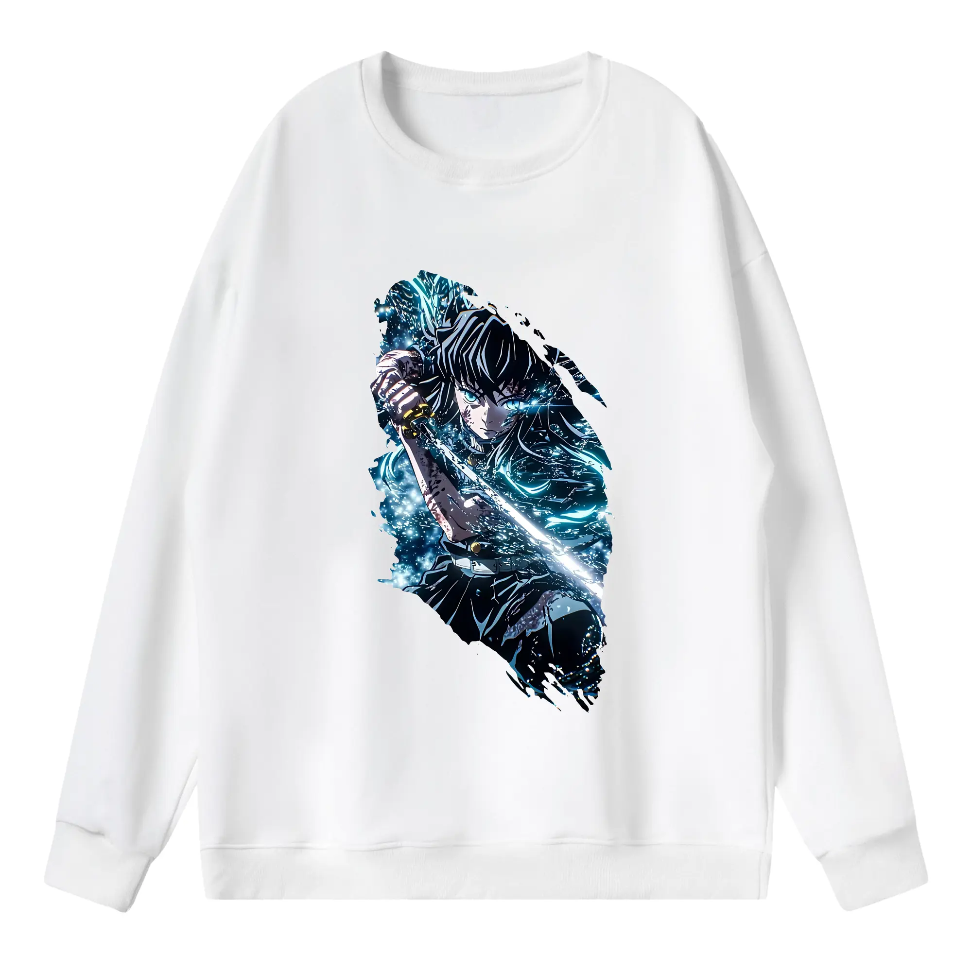 鬼滅の刃 グッズ,時透 無一郎 - 薄手 クルーネック スウェット 裏毛260g · ポリエステル 春秋向け カジュアル 男女兼用 · トレーナー デイリー スポーツ 散歩に最適