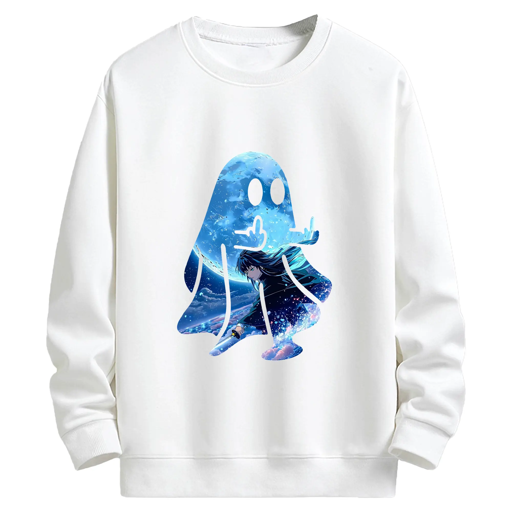 鬼滅の刃 グッズ,時透 無一郎 - キッズ クルーネックスウェットシャツ ・ フロントプリント ・ 綿80％ ポリエステル20％ ・ 快適 通学 スポーツ 日常使い お散歩用