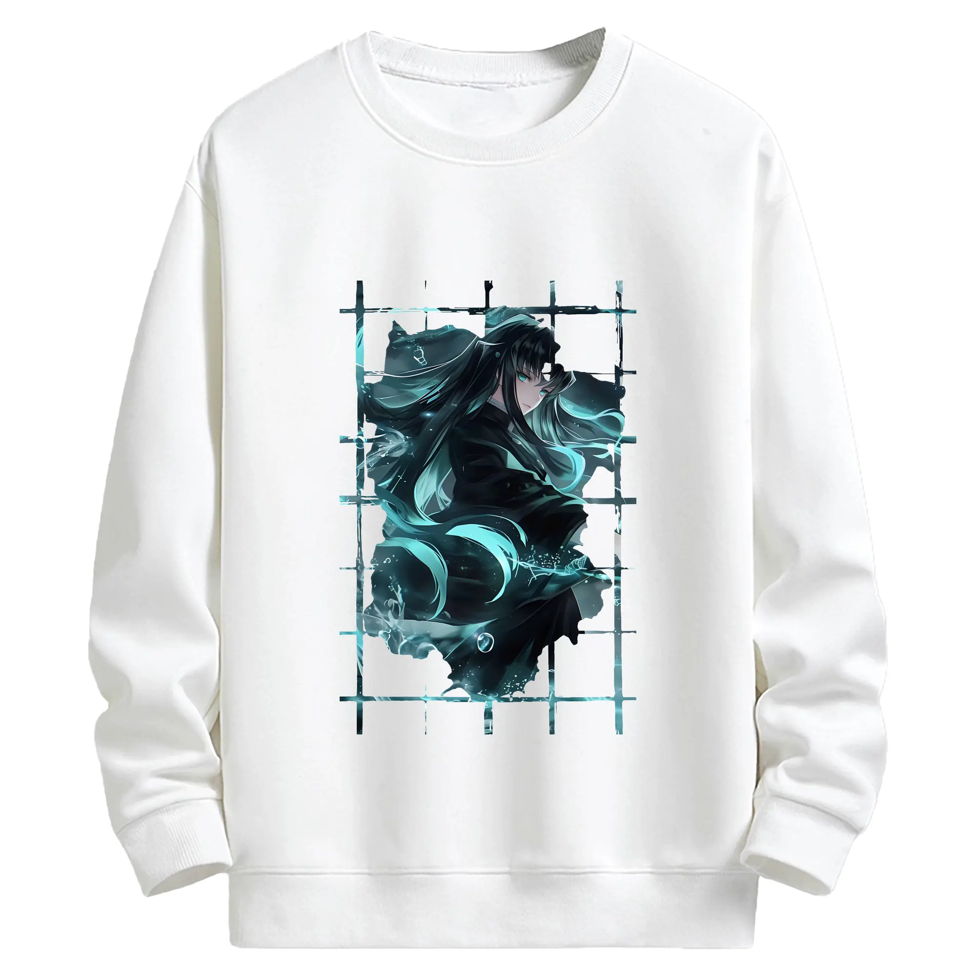 鬼滅の刃 グッズ,時透 無一郎 - キッズ クルーネックスウェットシャツ ・ フロントプリント ・ 綿80％ ポリエステル20％ ・ 快適 通学 スポーツ 日常使い お散歩用