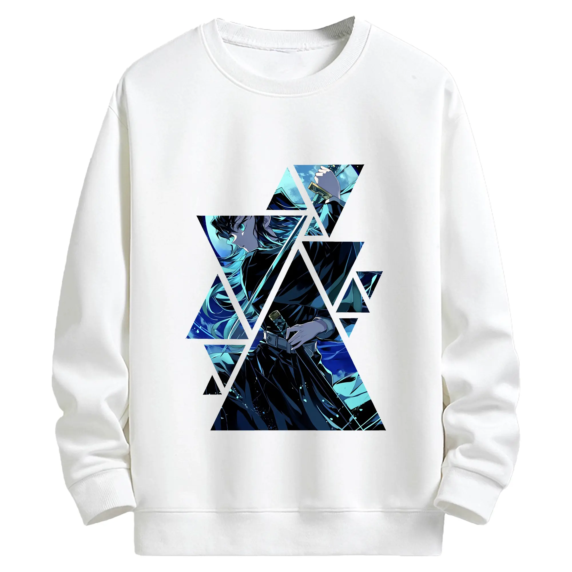 鬼滅の刃 グッズ,時透 無一郎 - キッズ クルーネックスウェットシャツ ・ フロントプリント ・ 綿80％ ポリエステル20％ ・ 快適 通学 スポーツ 日常使い お散歩用