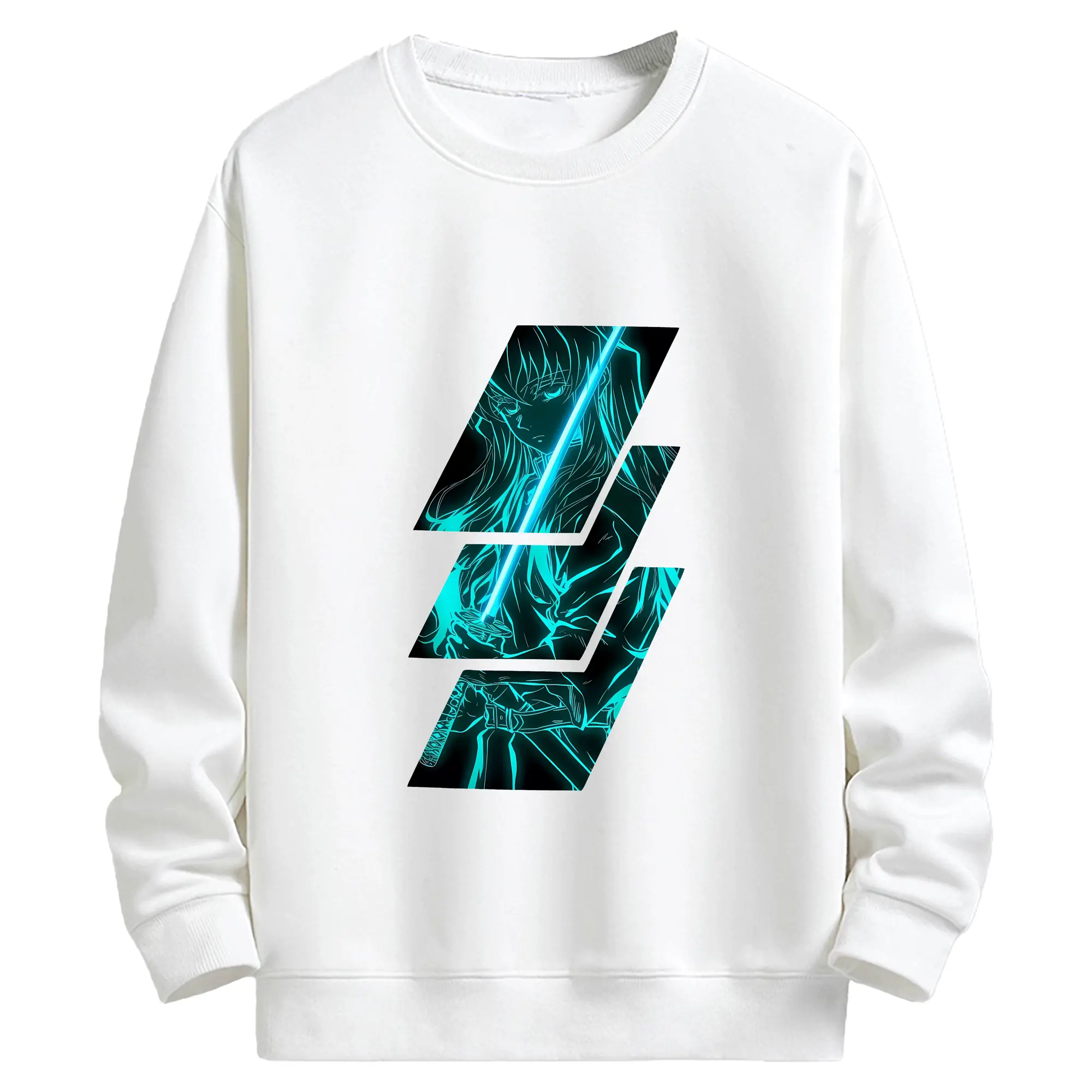 鬼滅の刃 グッズ,時透 無一郎 - キッズ クルーネックスウェットシャツ ・ フロントプリント ・ 綿80％ ポリエステル20％ ・ 快適 通学 スポーツ 日常使い お散歩用