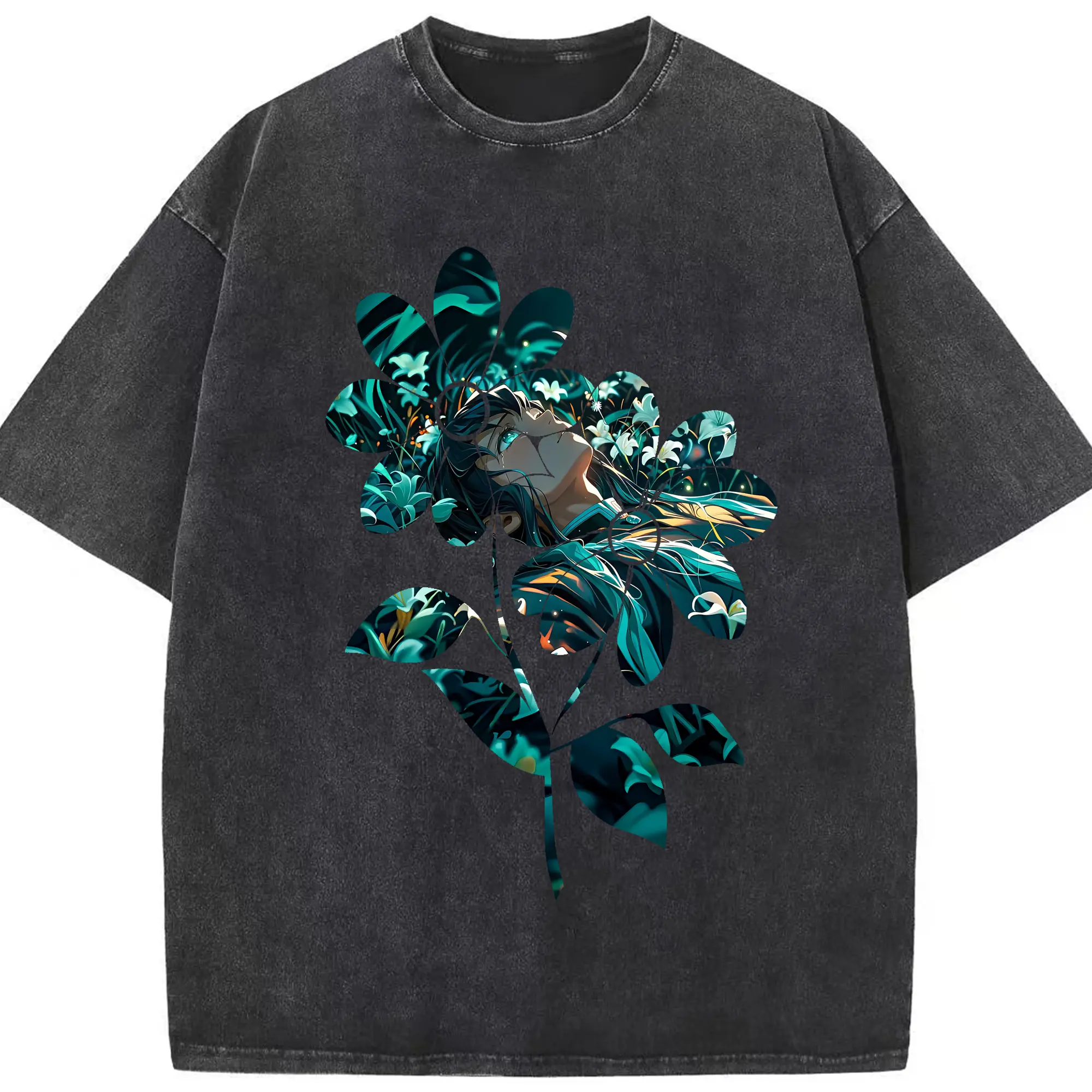 鬼滅の刃 グッズ,時透 無一郎 - 綿100％ ヴィンテージ風 半袖Tシャツ ・ フロントプリント ・ 柔らか肌触り ・ 通気性 快適 ・ スポーツ カジュアル 外出用