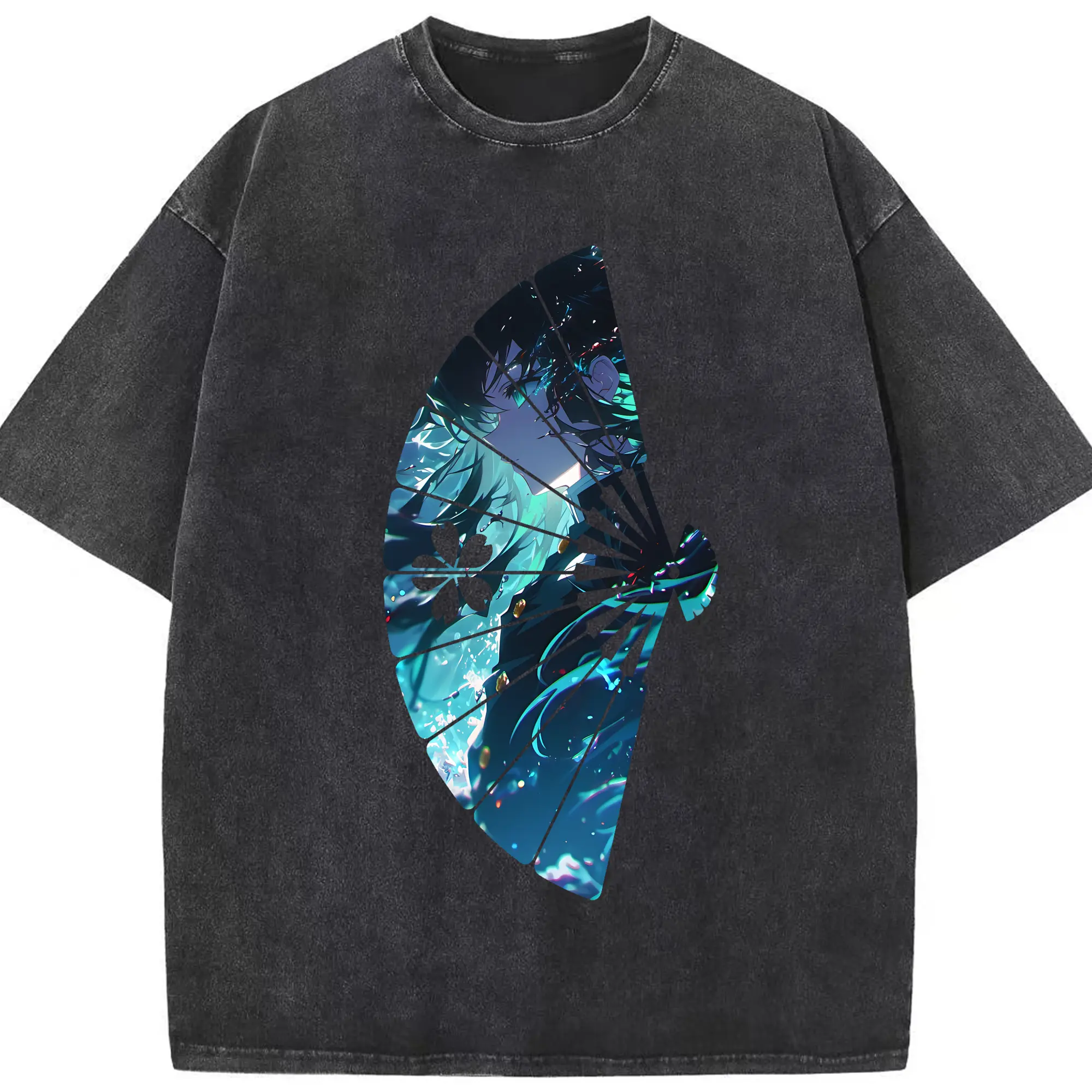 鬼滅の刃 グッズ,時透 無一郎 - 綿100％ ヴィンテージ風 半袖Tシャツ ・ フロントプリント ・ 柔らか肌触り ・ 通気性 快適 ・ スポーツ カジュアル 外出用