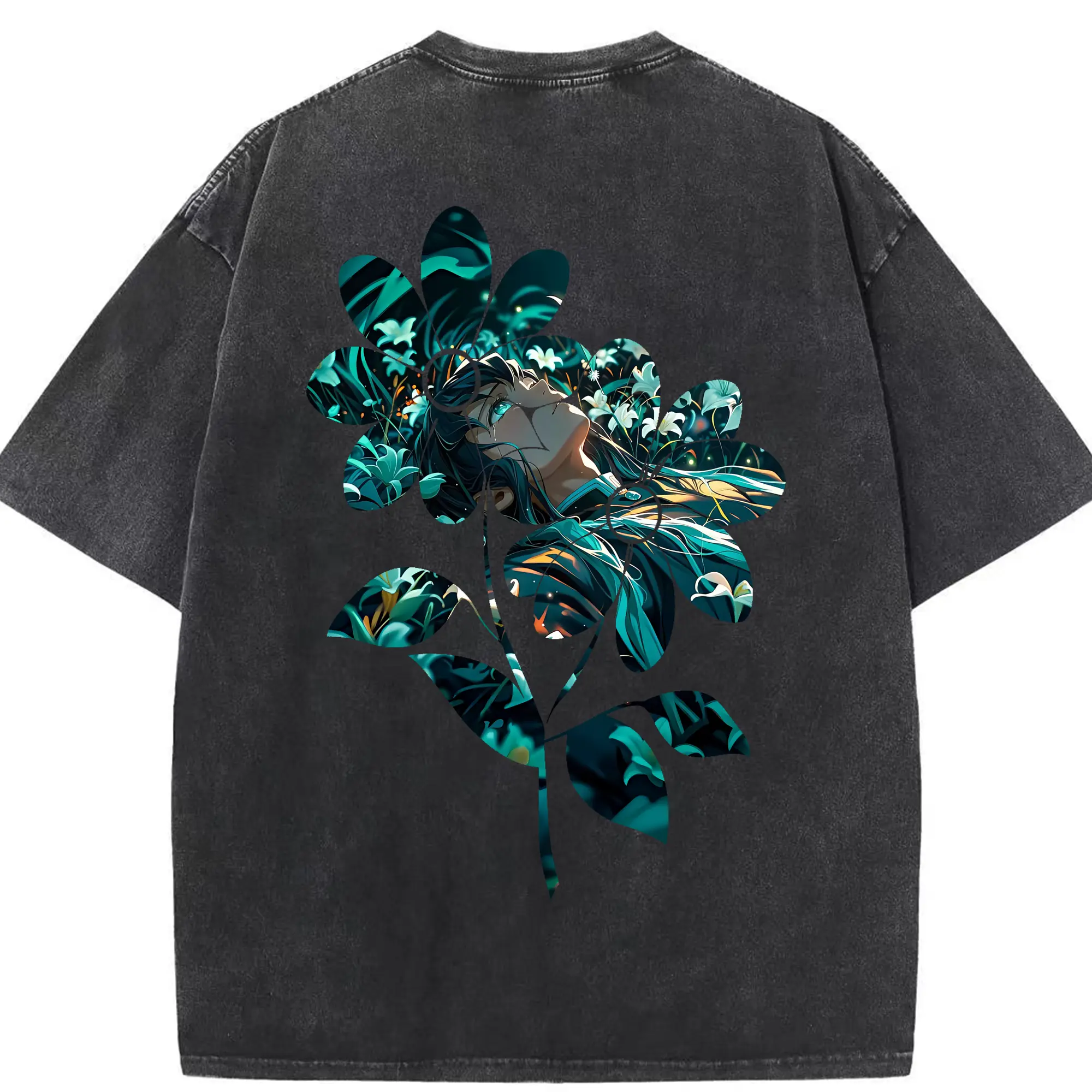 鬼滅の刃 グッズ,時透 無一郎 - 綿100％ ヴィンテージ風 半袖Tシャツ ・ 背面プリント ・ 柔らか肌触り ・ 通気性 快適 ・ スポーツ カジュアル 外出用