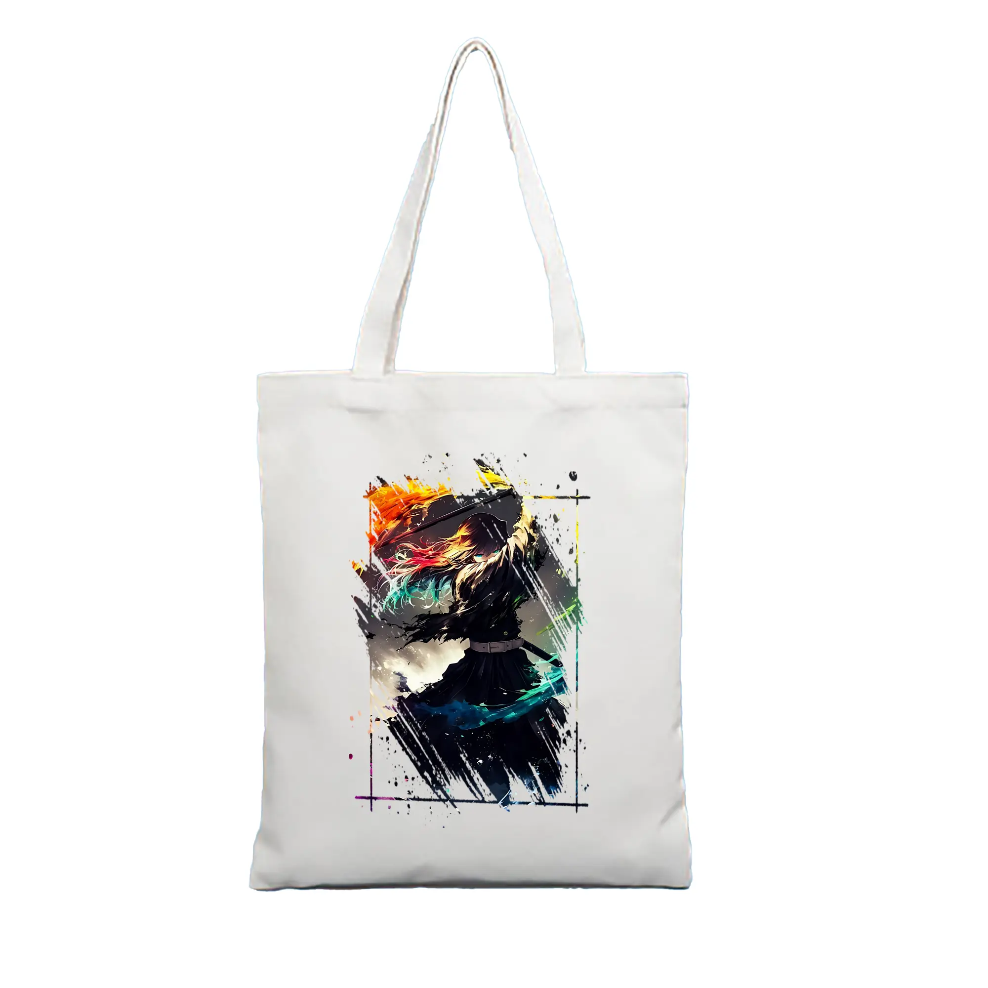 鬼滅の刃 グッズ,時透 無一郎 - 縦型キャンバス手提げバッグ（トートバッグ） ・ キャンバス素材 ・ ショッピング用 ・ 軽量 丈夫 お手入れ簡単