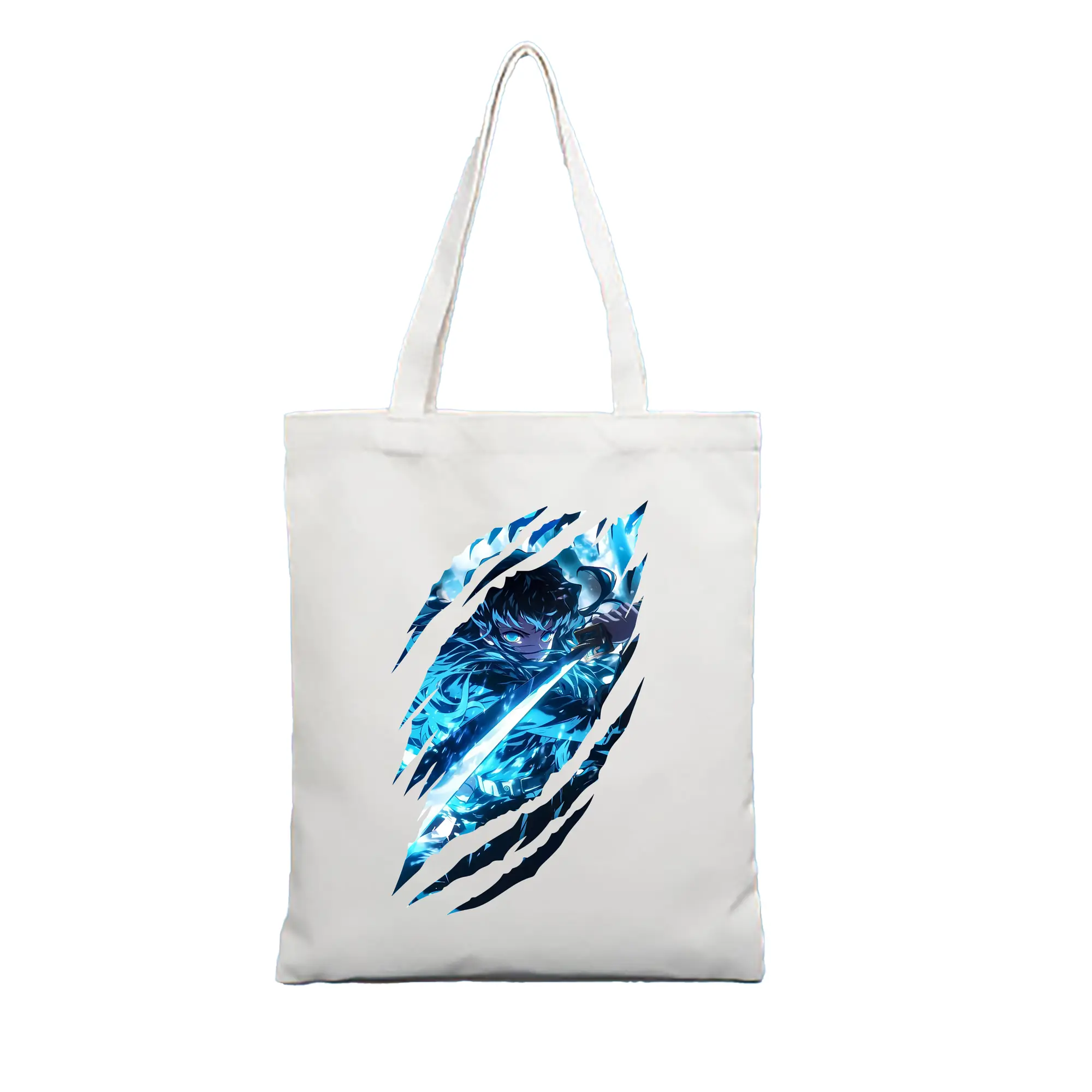 鬼滅の刃 グッズ,時透 無一郎 - 縦型キャンバス手提げバッグ（トートバッグ） ・ キャンバス素材 ・ ショッピング用 ・ 軽量 丈夫 お手入れ簡単