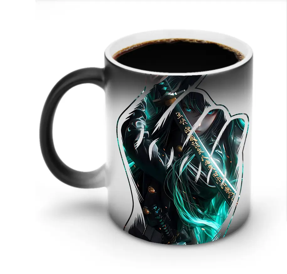 鬼滅の刃 グッズ,時透 無一郎 - 変色マグカップ ・ セラミック ・ 熱転写プリント ・ 耐久性 高品質 ・ ギフト・自宅用 コーヒー お茶