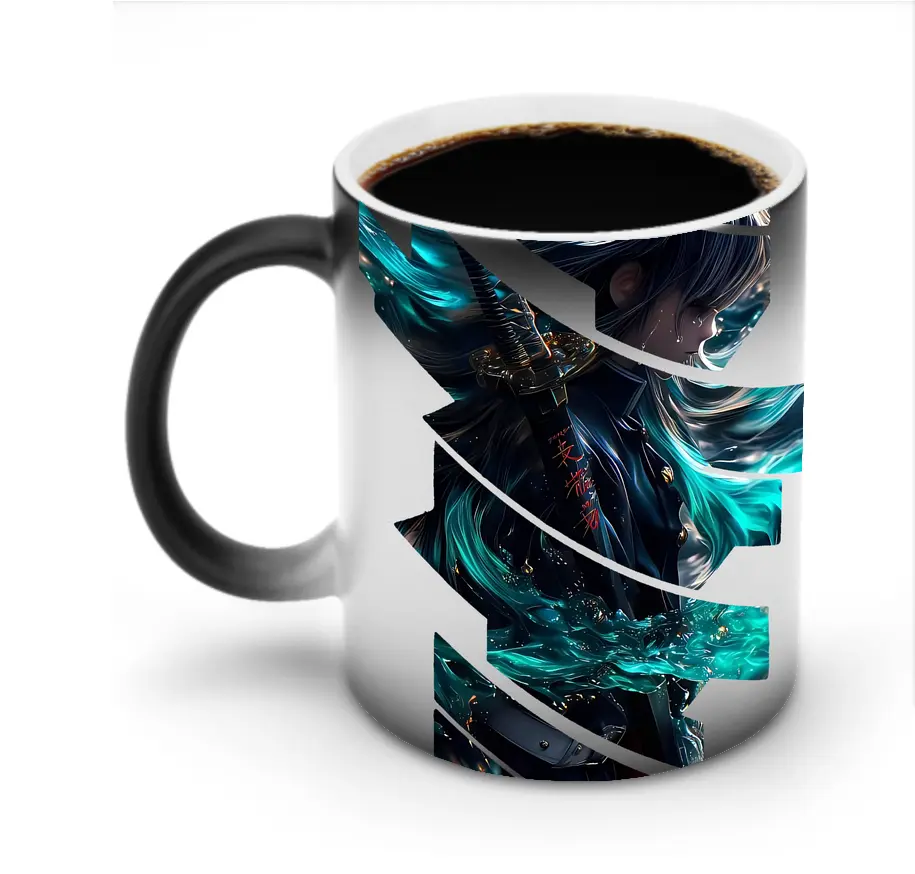 鬼滅の刃 グッズ,時透 無一郎 - 変色マグカップ ・ セラミック ・ 熱転写プリント ・ 耐久性 高品質 ・ ギフト・自宅用 コーヒー お茶