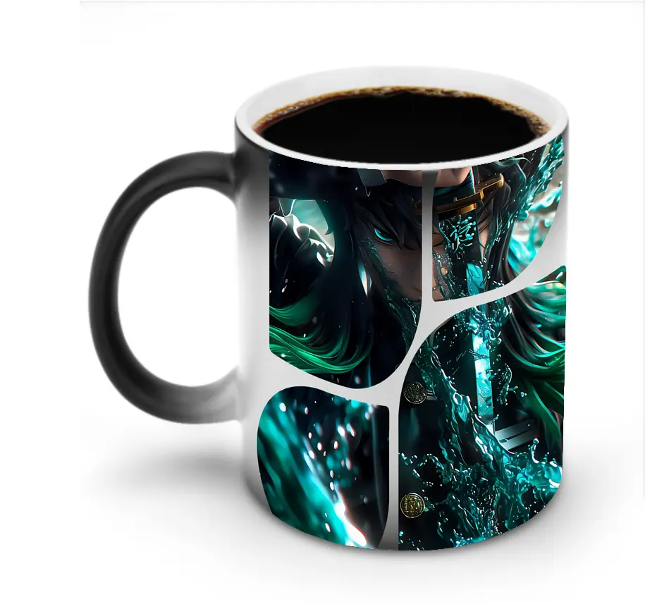 鬼滅の刃 グッズ,時透 無一郎 - 変色マグカップ ・ セラミック ・ 熱転写プリント ・ 耐久性 高品質 ・ ギフト・自宅用 コーヒー お茶