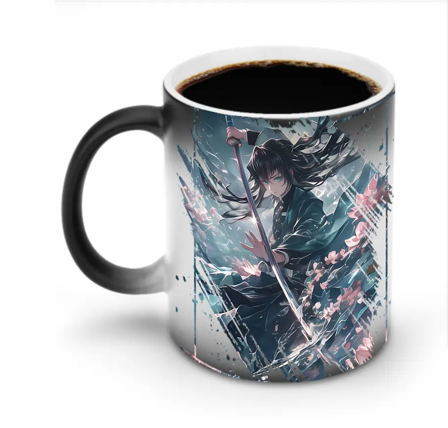鬼滅の刃 グッズ,時透 無一郎 - 変色マグカップ ・ セラミック ・ 熱転写プリント ・ 耐久性 高品質 ・ ギフト・自宅用 コーヒー お茶