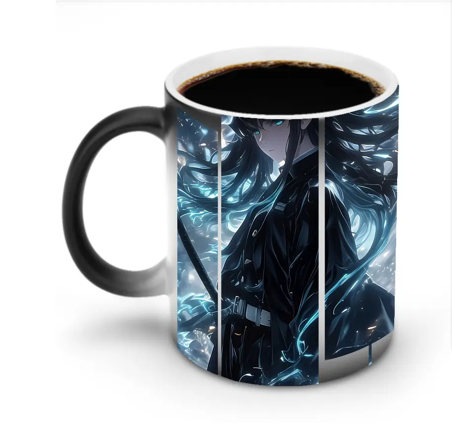 鬼滅の刃 グッズ,時透 無一郎 - 変色マグカップ ・ セラミック ・ 熱転写プリント ・ 耐久性 高品質 ・ ギフト・自宅用 コーヒー お茶