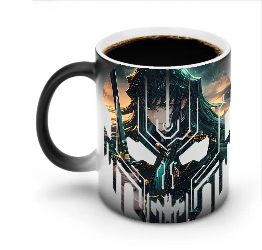 鬼滅の刃 グッズ,時透 無一郎 - 変色マグカップ ・ セラミック ・ 熱転写プリント ・ 耐久性 高品質 ・ ギフト・自宅用 コーヒー お茶
