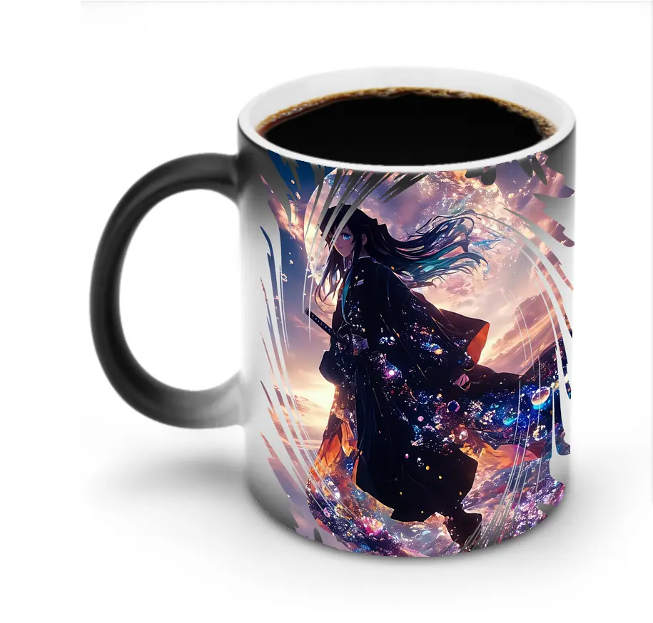 鬼滅の刃 グッズ,時透 無一郎 - 変色マグカップ ・ セラミック ・ 熱転写プリント ・ 耐久性 高品質 ・ ギフト・自宅用 コーヒー お茶