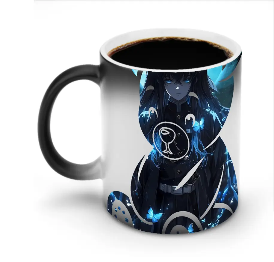 鬼滅の刃 グッズ,時透 無一郎 - 変色マグカップ ・ セラミック ・ 熱転写プリント ・ 耐久性 高品質 ・ ギフト・自宅用 コーヒー お茶