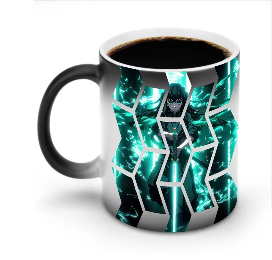 鬼滅の刃 グッズ,時透 無一郎 - 変色マグカップ ・ セラミック ・ 熱転写プリント ・ 耐久性 高品質 ・ ギフト・自宅用 コーヒー お茶