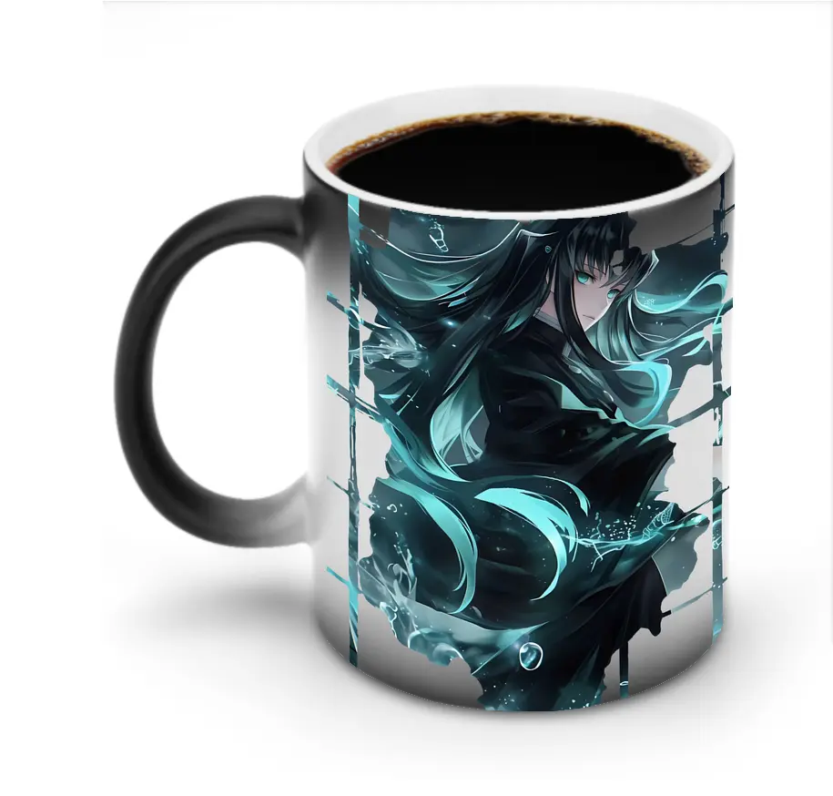 鬼滅の刃 グッズ,時透 無一郎 - 変色マグカップ ・ セラミック ・ 熱転写プリント ・ 耐久性 高品質 ・ ギフト・自宅用 コーヒー お茶