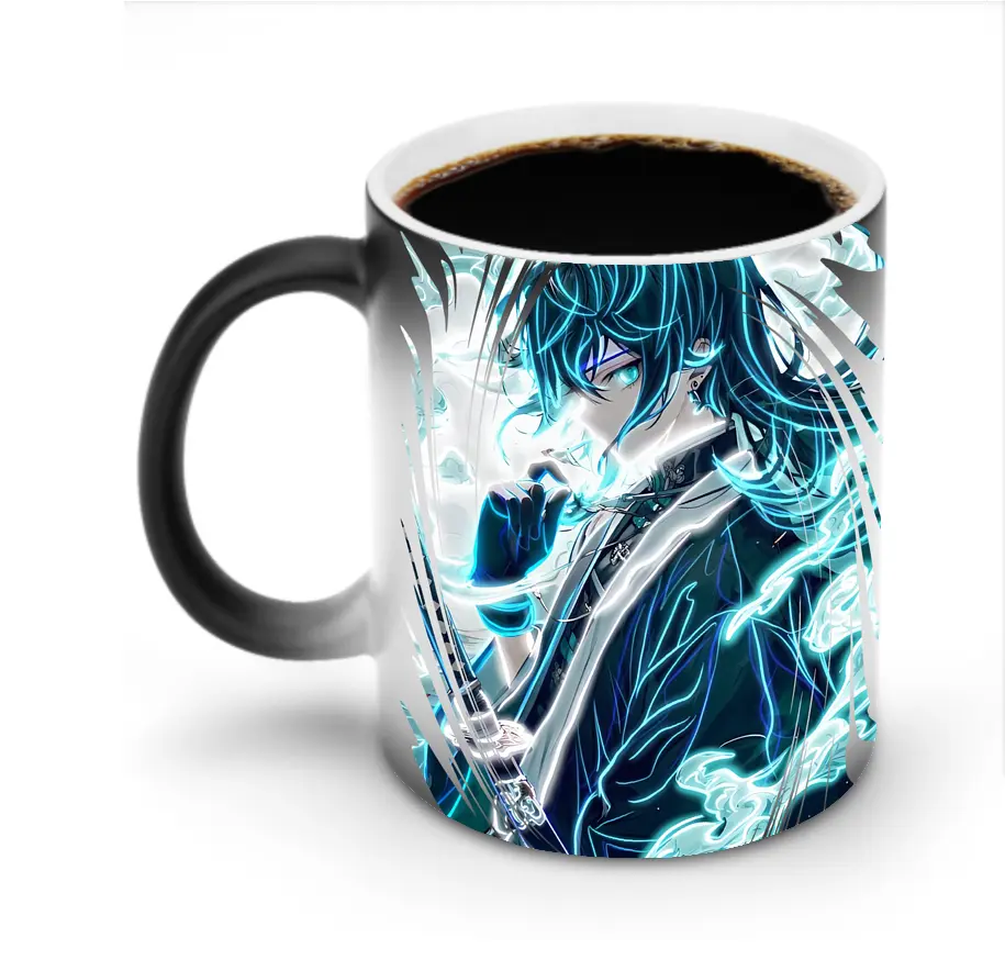 鬼滅の刃 グッズ,時透 無一郎 - 変色マグカップ ・ セラミック ・ 熱転写プリント ・ 耐久性 高品質 ・ ギフト・自宅用 コーヒー お茶