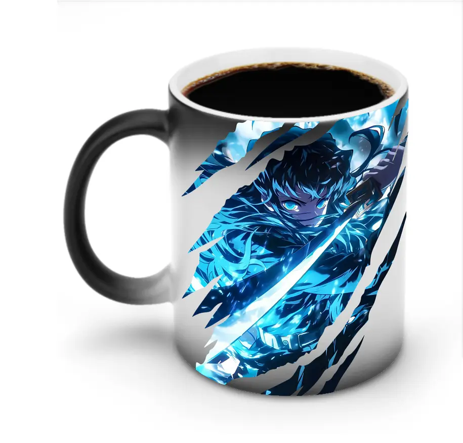 鬼滅の刃 グッズ,時透 無一郎 - 変色マグカップ ・ セラミック ・ 熱転写プリント ・ 耐久性 高品質 ・ ギフト・自宅用 コーヒー お茶