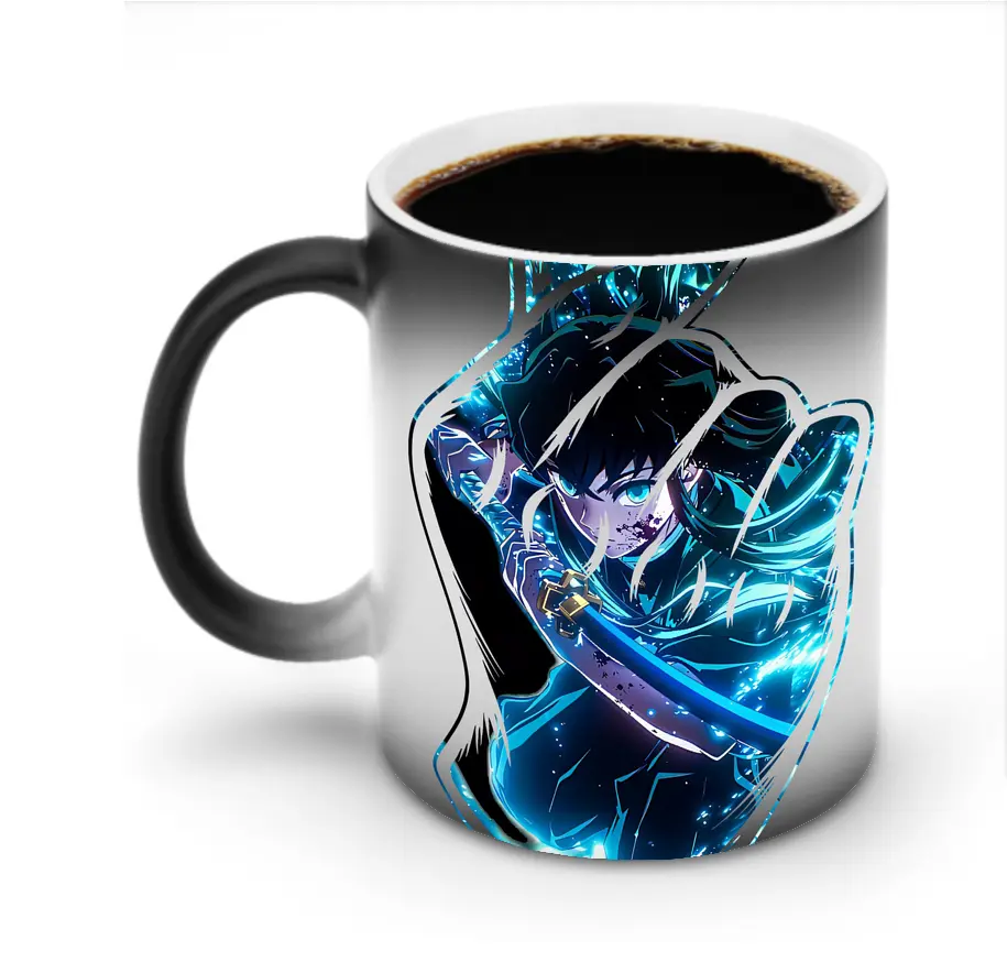 鬼滅の刃 グッズ,時透 無一郎 - 変色マグカップ ・ セラミック ・ 熱転写プリント ・ 耐久性 高品質 ・ ギフト・自宅用 コーヒー お茶