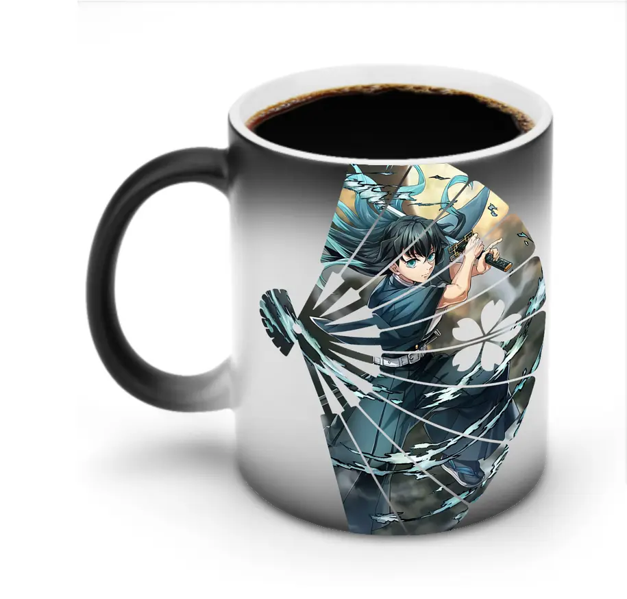 鬼滅の刃 グッズ,時透 無一郎 - 変色マグカップ ・ セラミック ・ 熱転写プリント ・ 耐久性 高品質 ・ ギフト・自宅用 コーヒー お茶